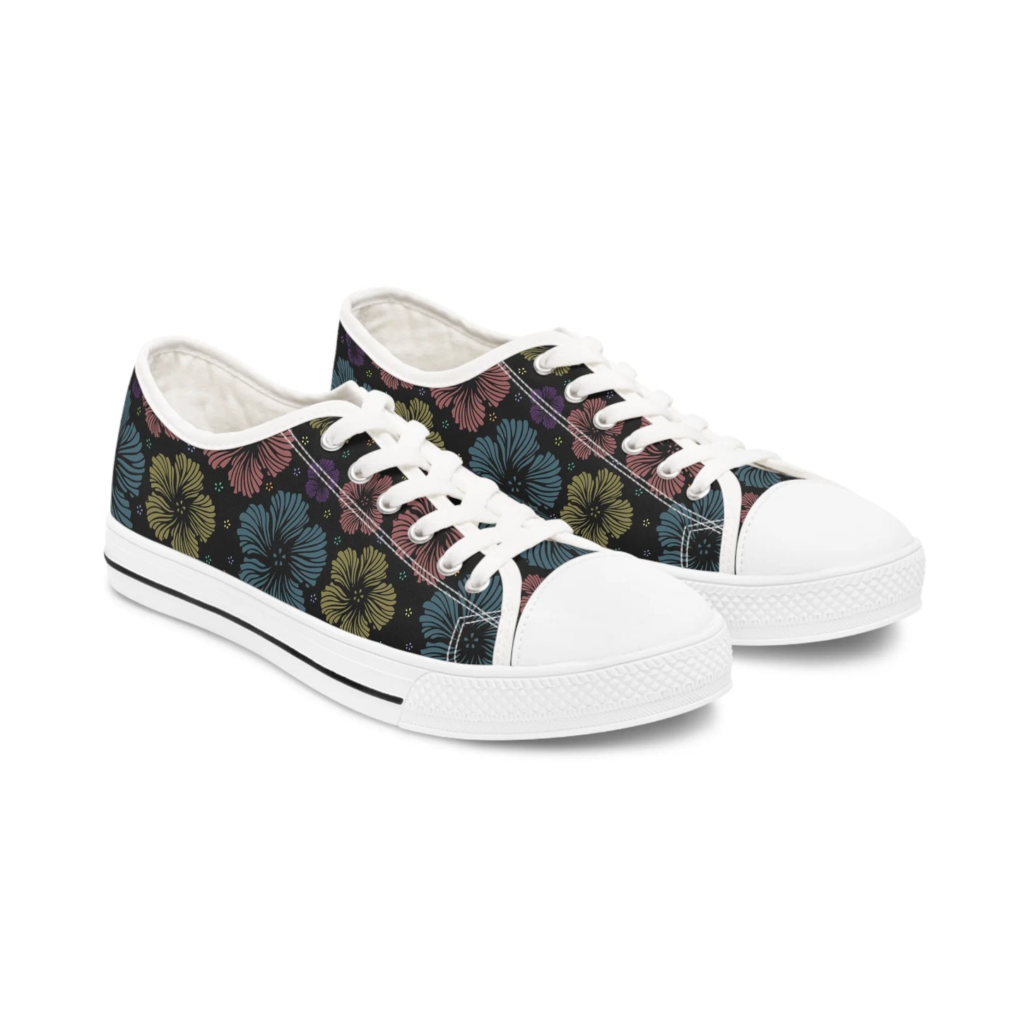 Clean Floral Vibes Low Top Sneakers