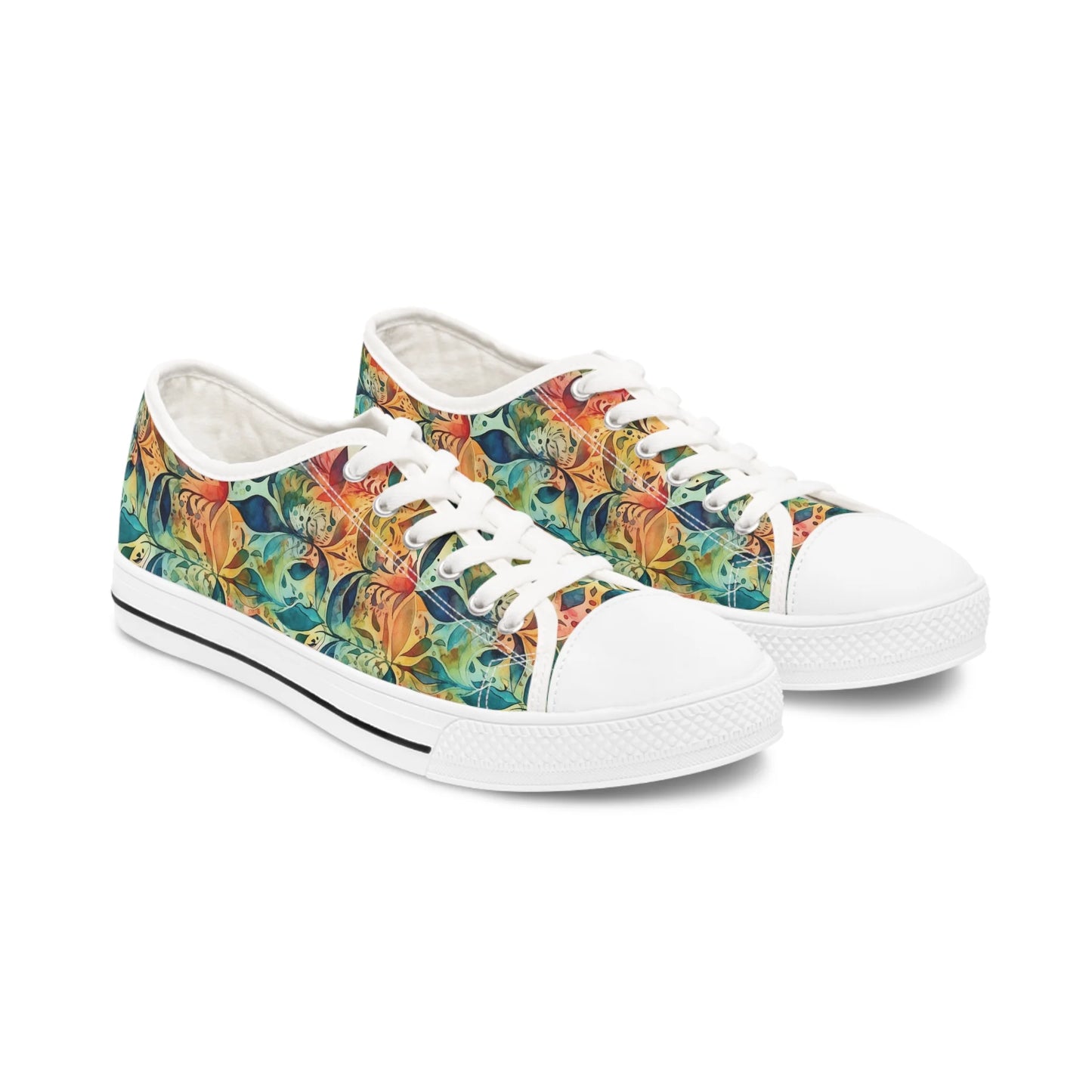 Mysterious Summer Boho Ornament Low Top Sneakers