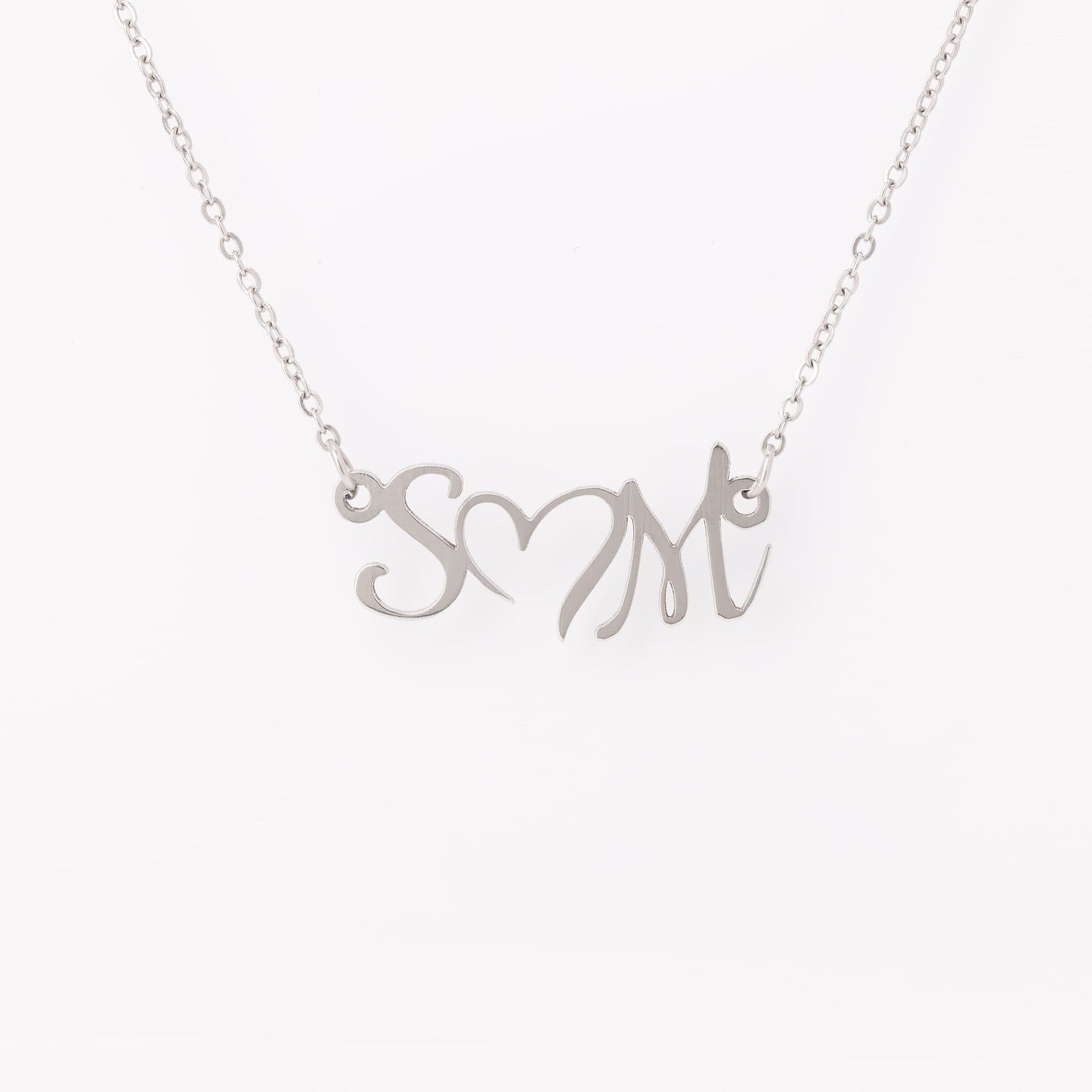 Custom Unique Initial Heart Necklace
