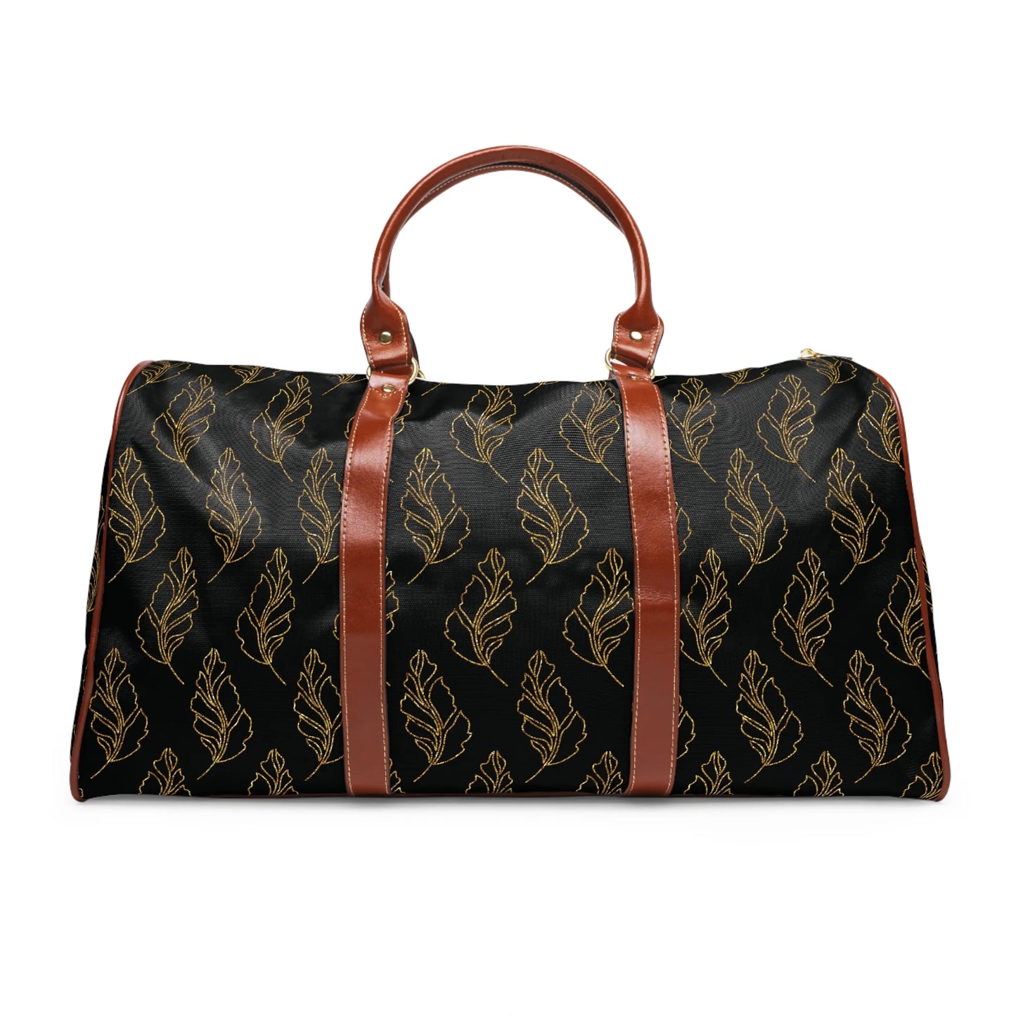 Exquisite Gold Leaves Canvas Travel Bag