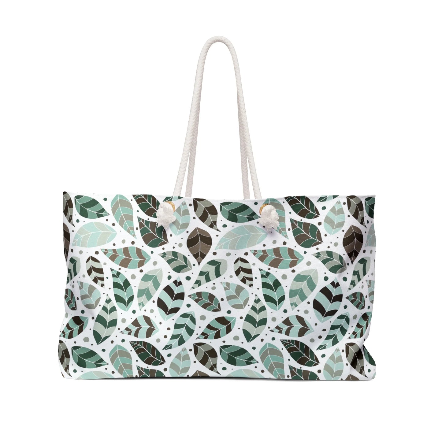 Green Leafy Ornament Weekender Bag