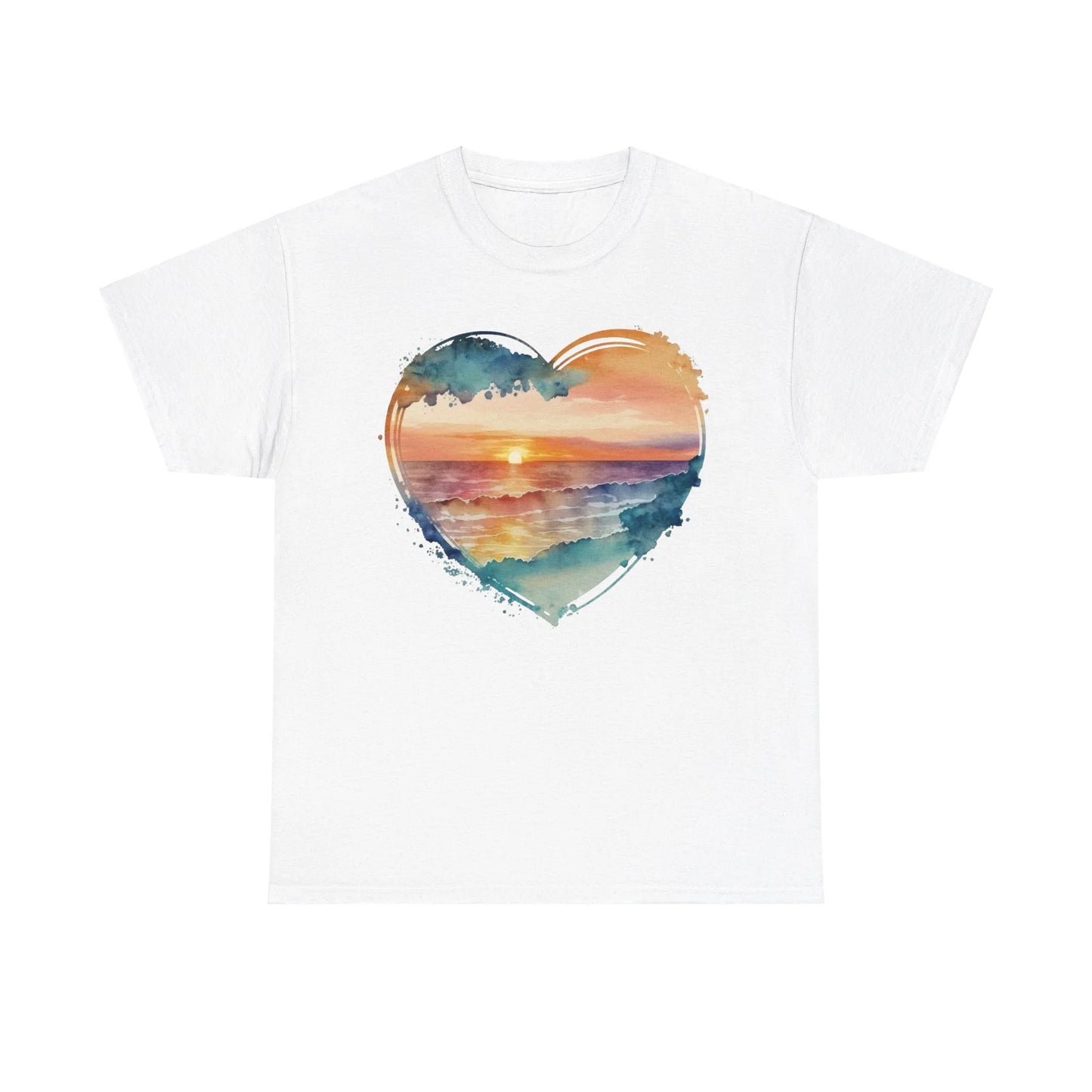 Sunset on the Beach Woman Heavy Cotton T-shirt