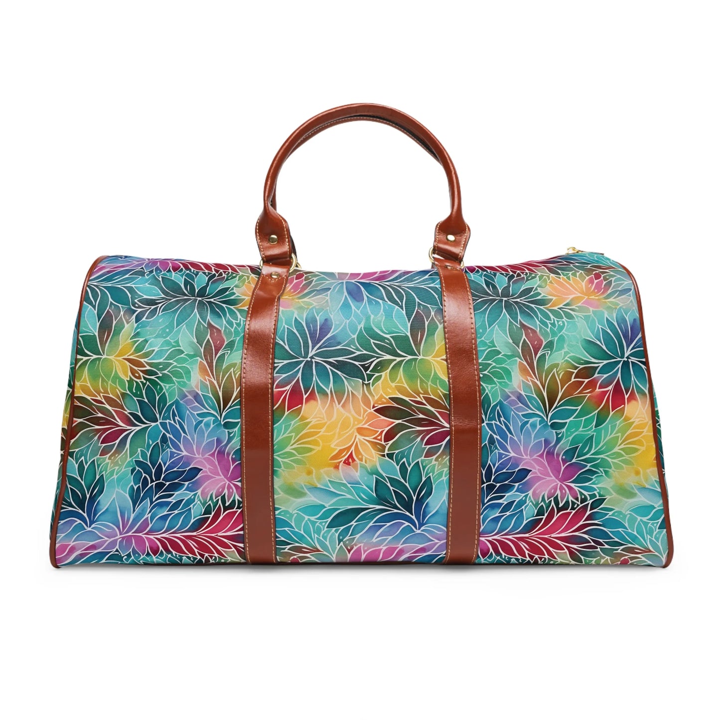 Rainbow Flowers Boho Travel Bag