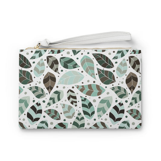 Green Leafy Ornament Clutch