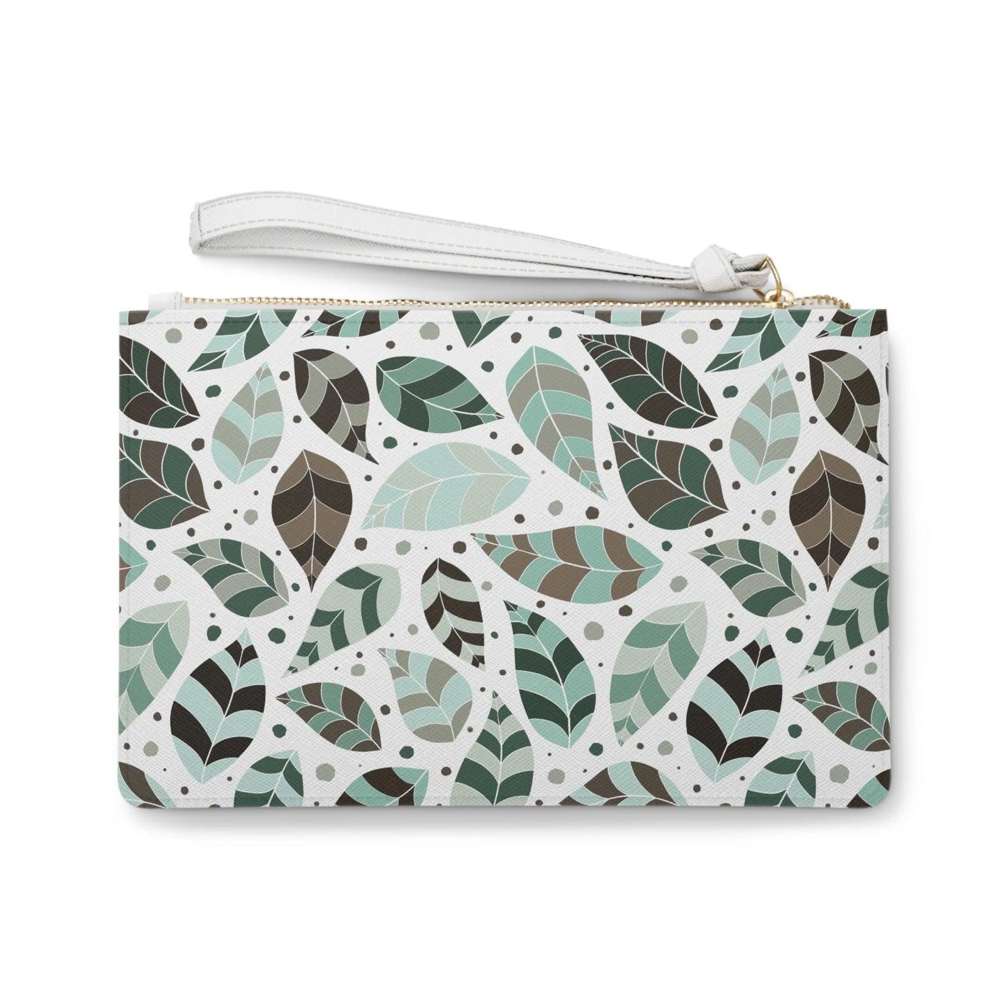 Green Leafy Ornament Clutch