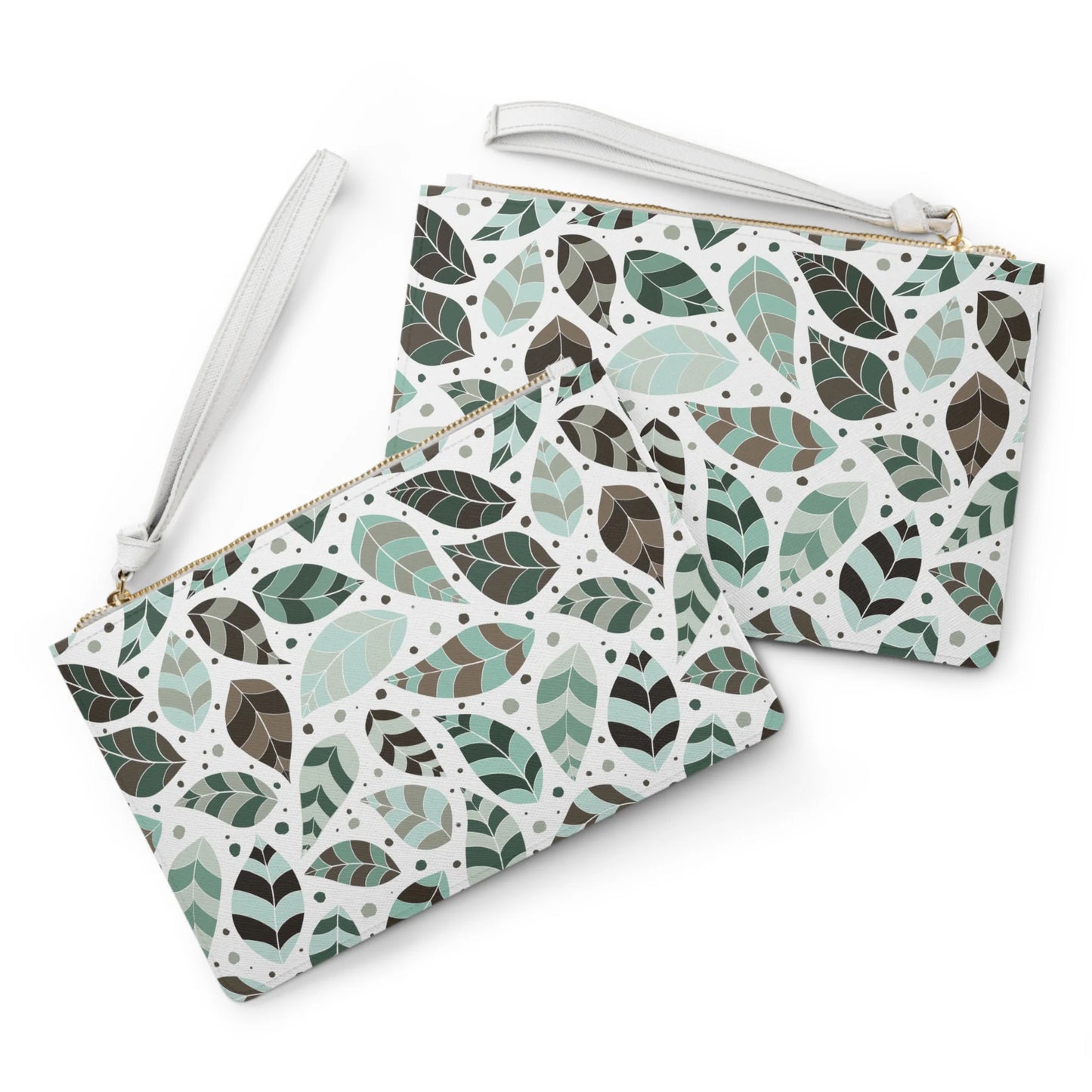 Green Leafy Ornament Clutch