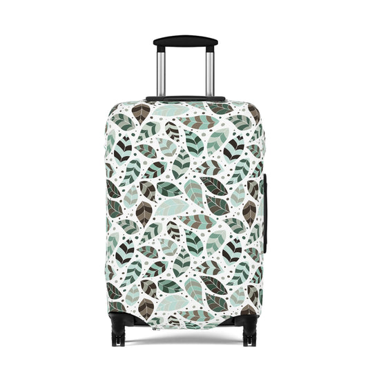Green Leafy Ornament Luggage Cover