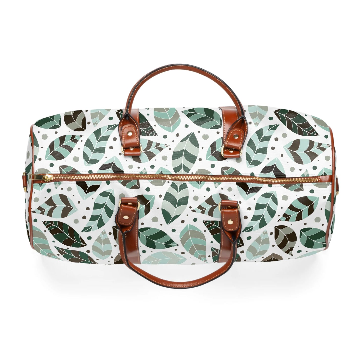 Green Leafy Ornament Travel Bag