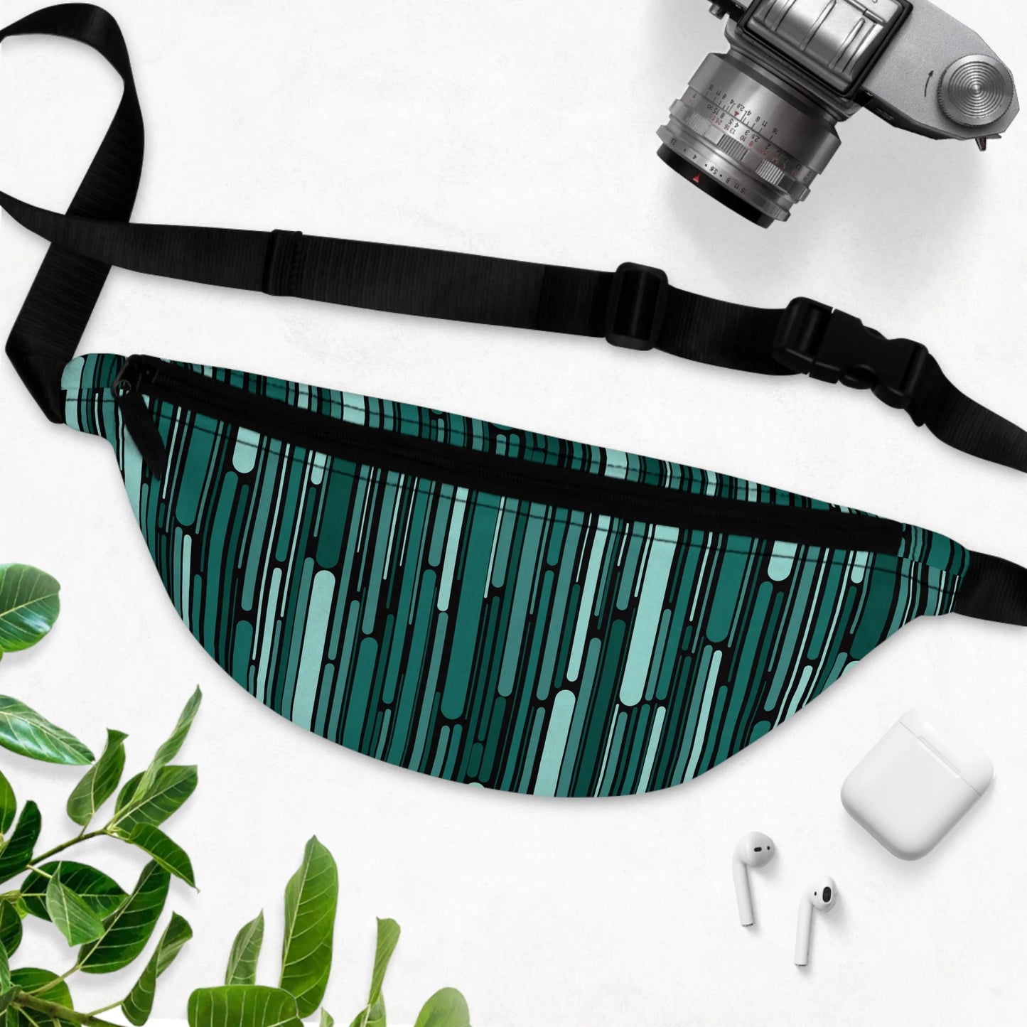 Green Rain Ornament Fanny Pack