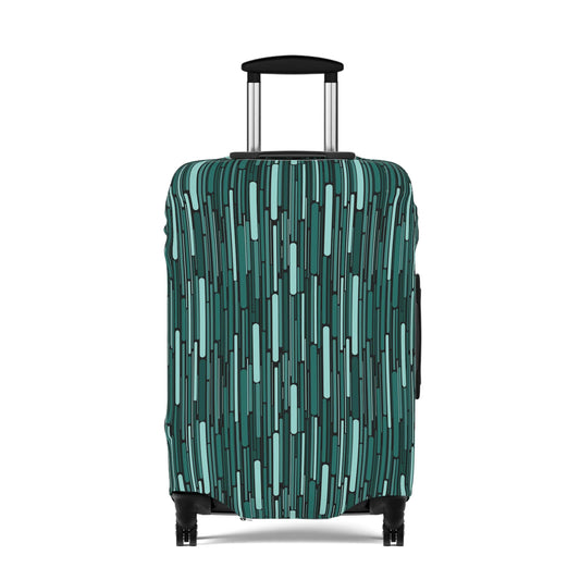 Green Rain Ornament Luggage Cover