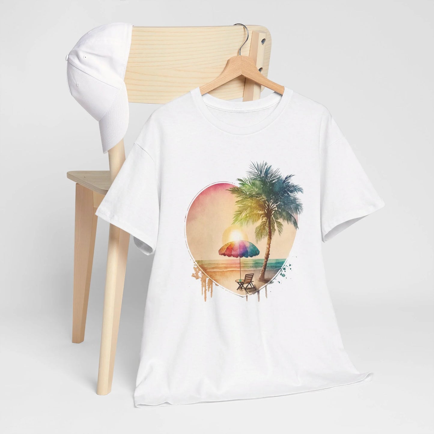 Desert Sunset Woman Heavy Cotton T-shirt