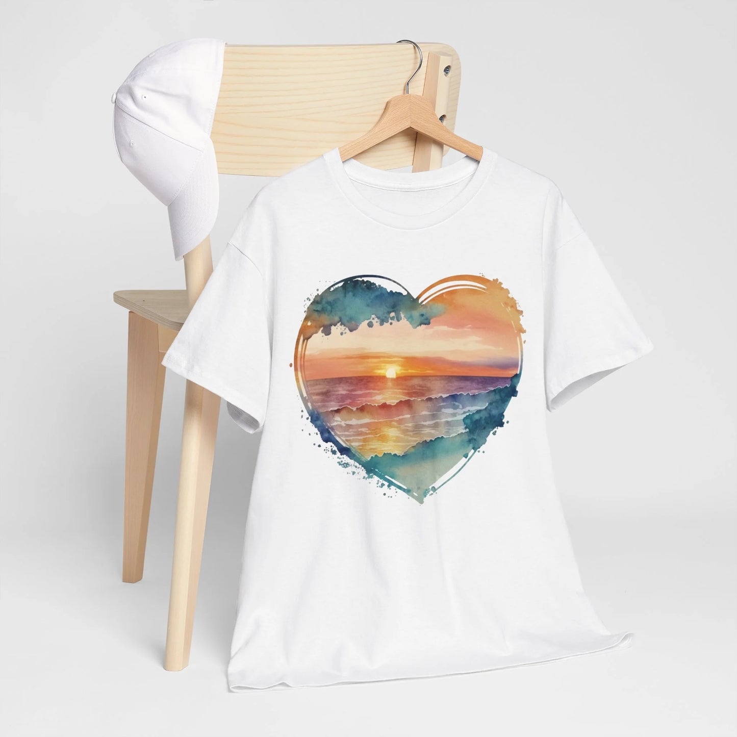 Sunset on the Beach Woman Heavy Cotton T-shirt