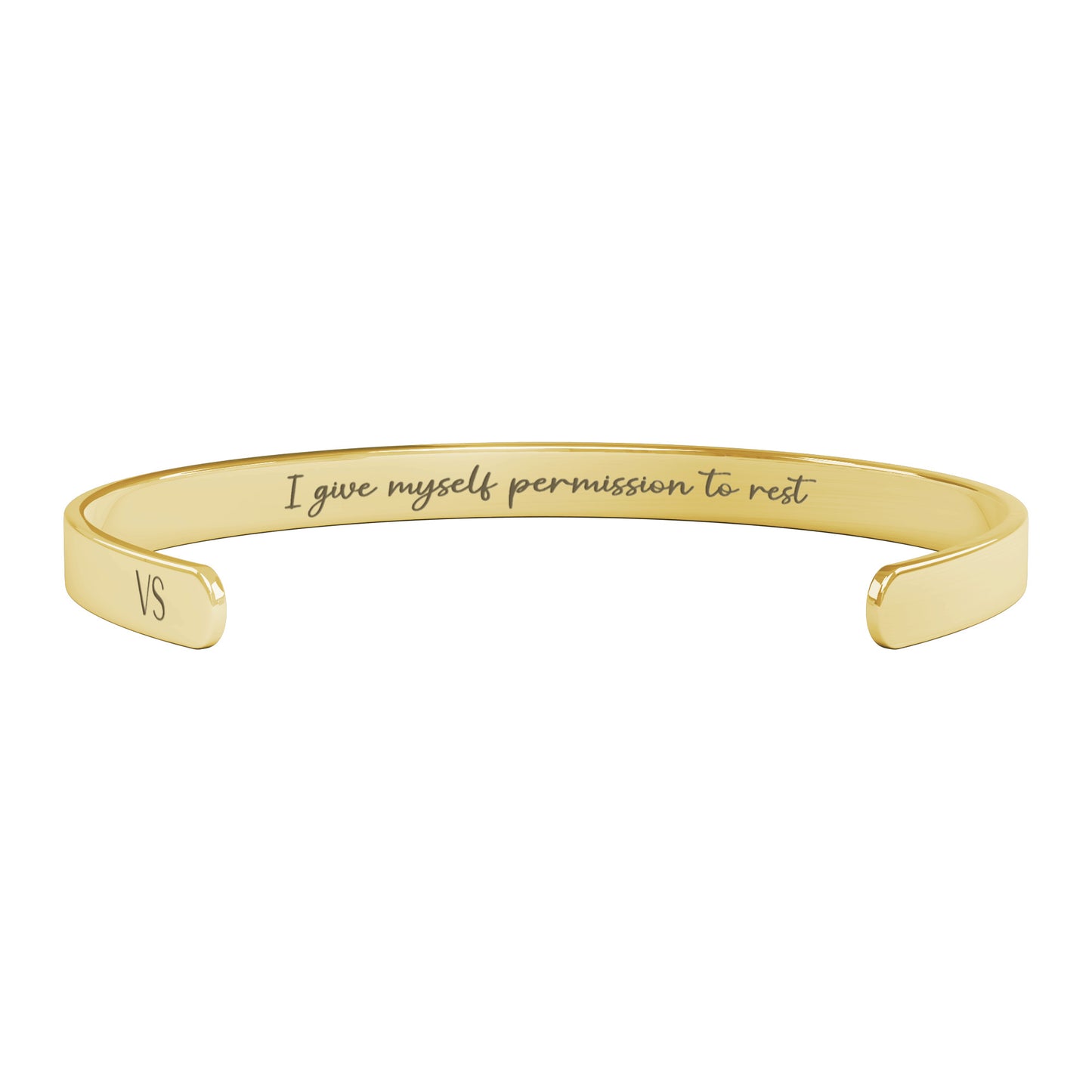 I Give Myself Permission to Rest Cuff Bracelet