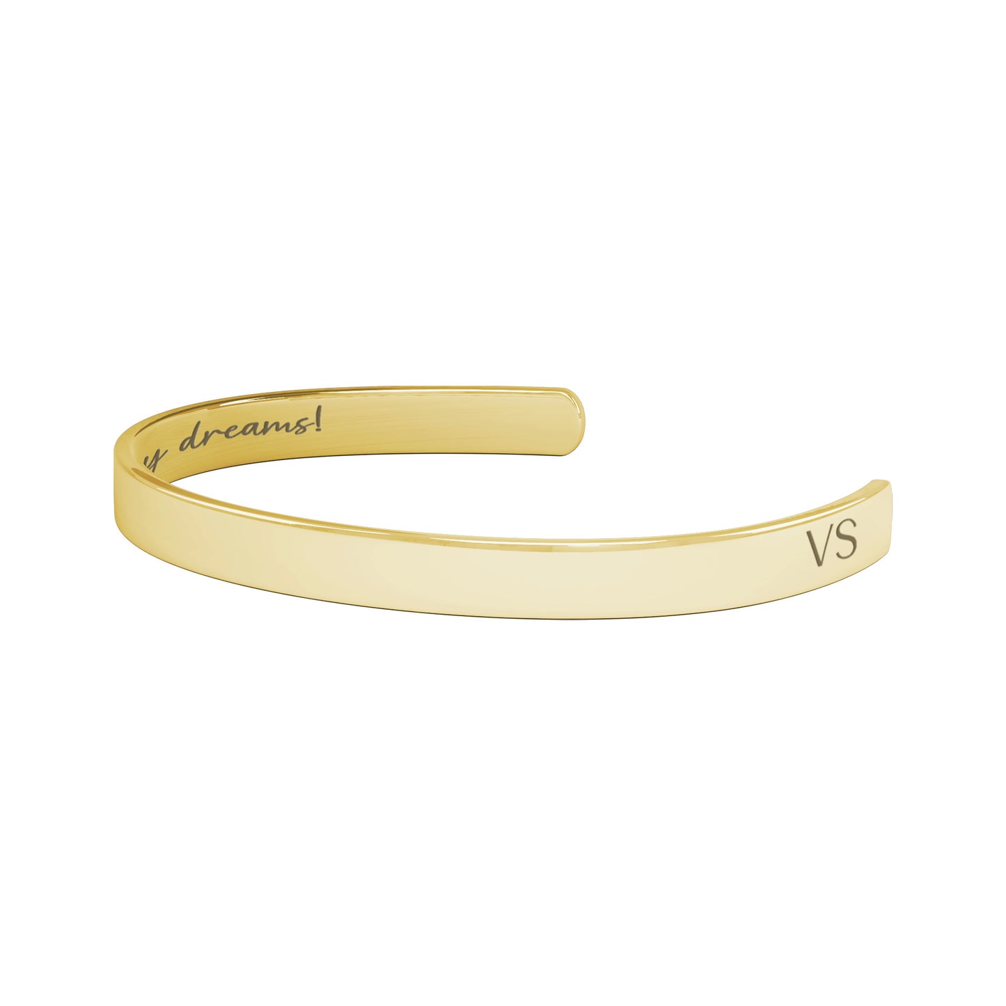 I am Not Pushed by My Problems; I am Led by My Dreams Cuff Bracelet