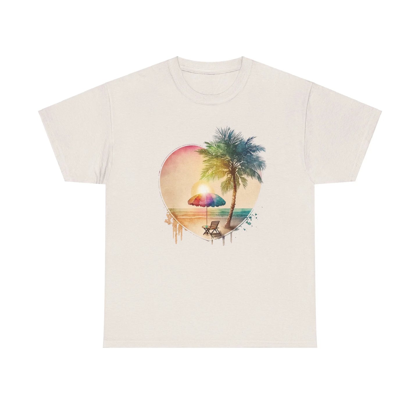 Desert Sunset Woman Heavy Cotton T-shirt