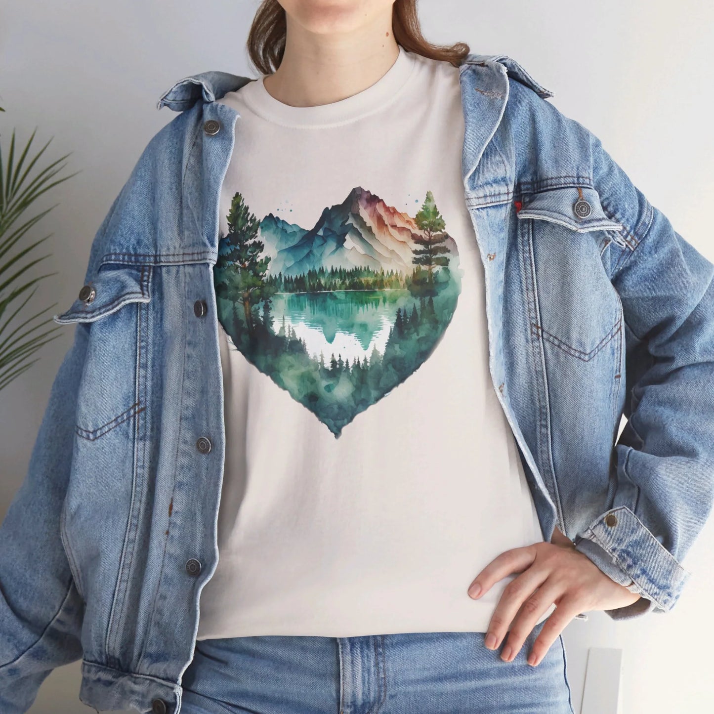 Falling in Love with the Forest Woman Heavy Cotton T-shirt