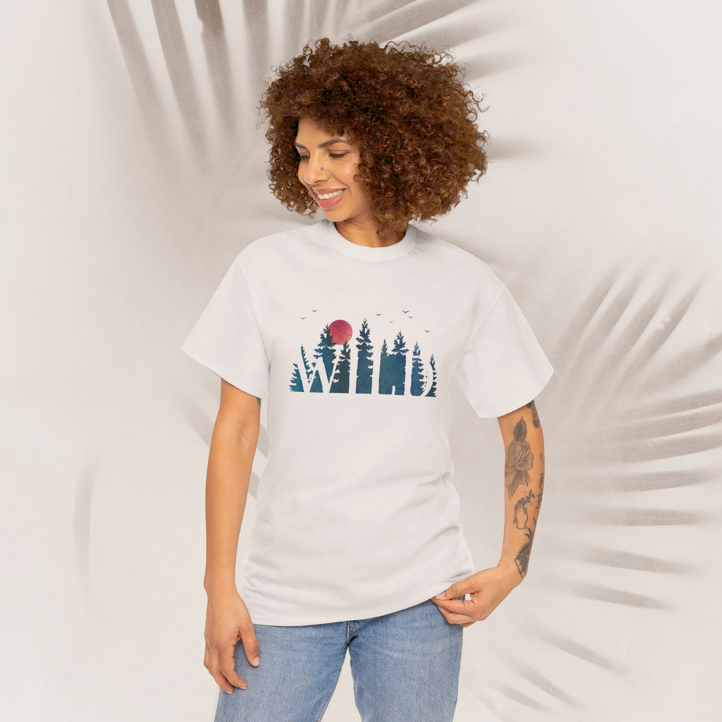 Wild Soul in Blue Shades Woman Heavy Cotton T-shirt