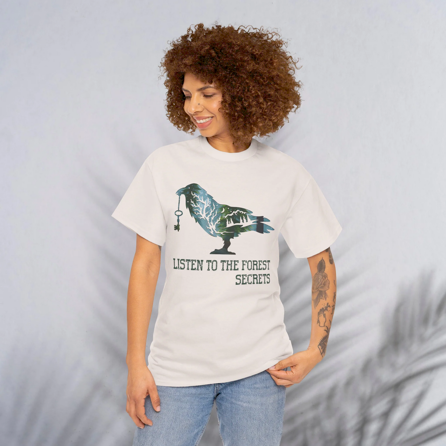 Listen to the Forest's Secrets Woman Heavy Cotton T-shirt