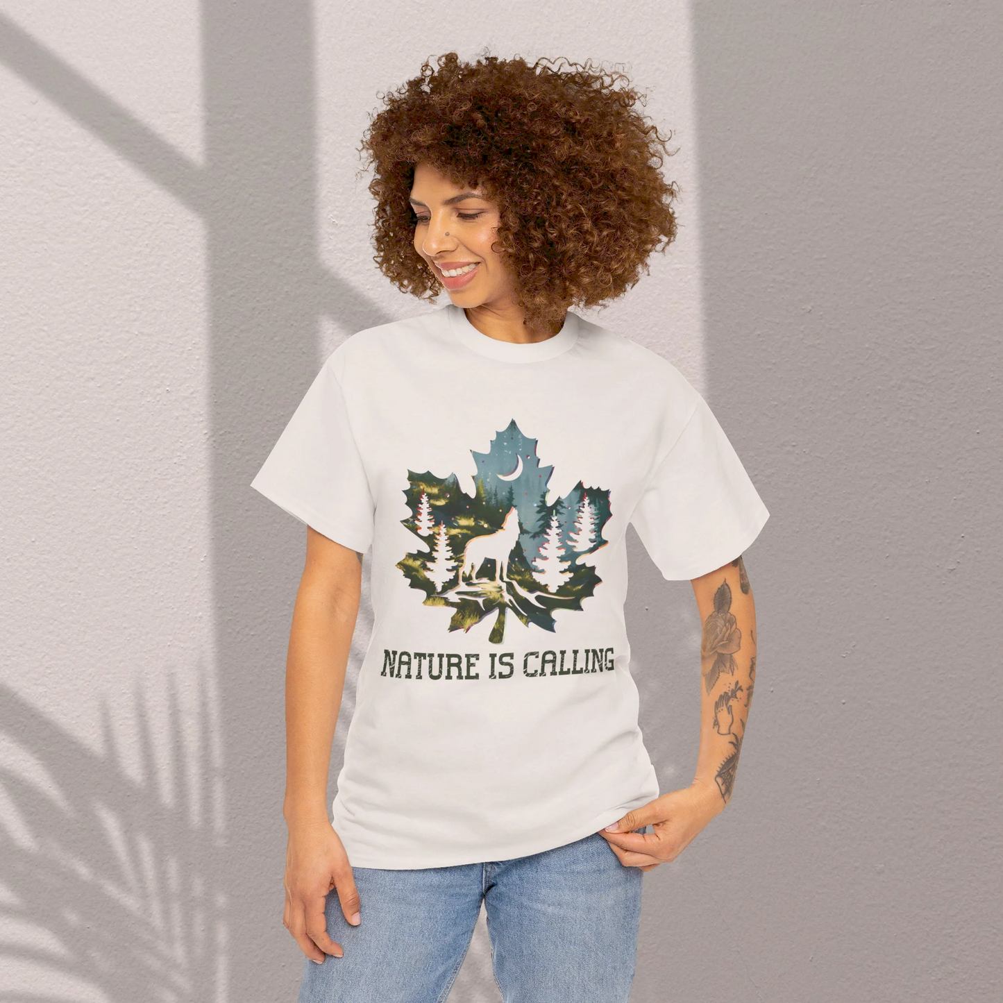 Nature is Calling Woman Heavy Cotton T-shirt