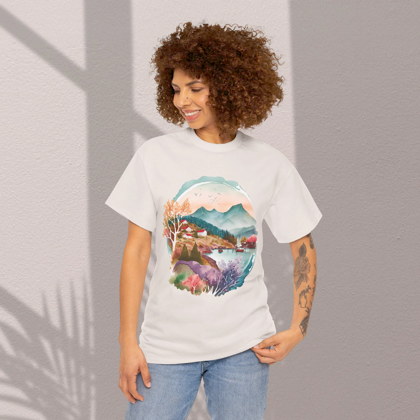 Forest Whispers Woman Heavy Cotton T-shirt