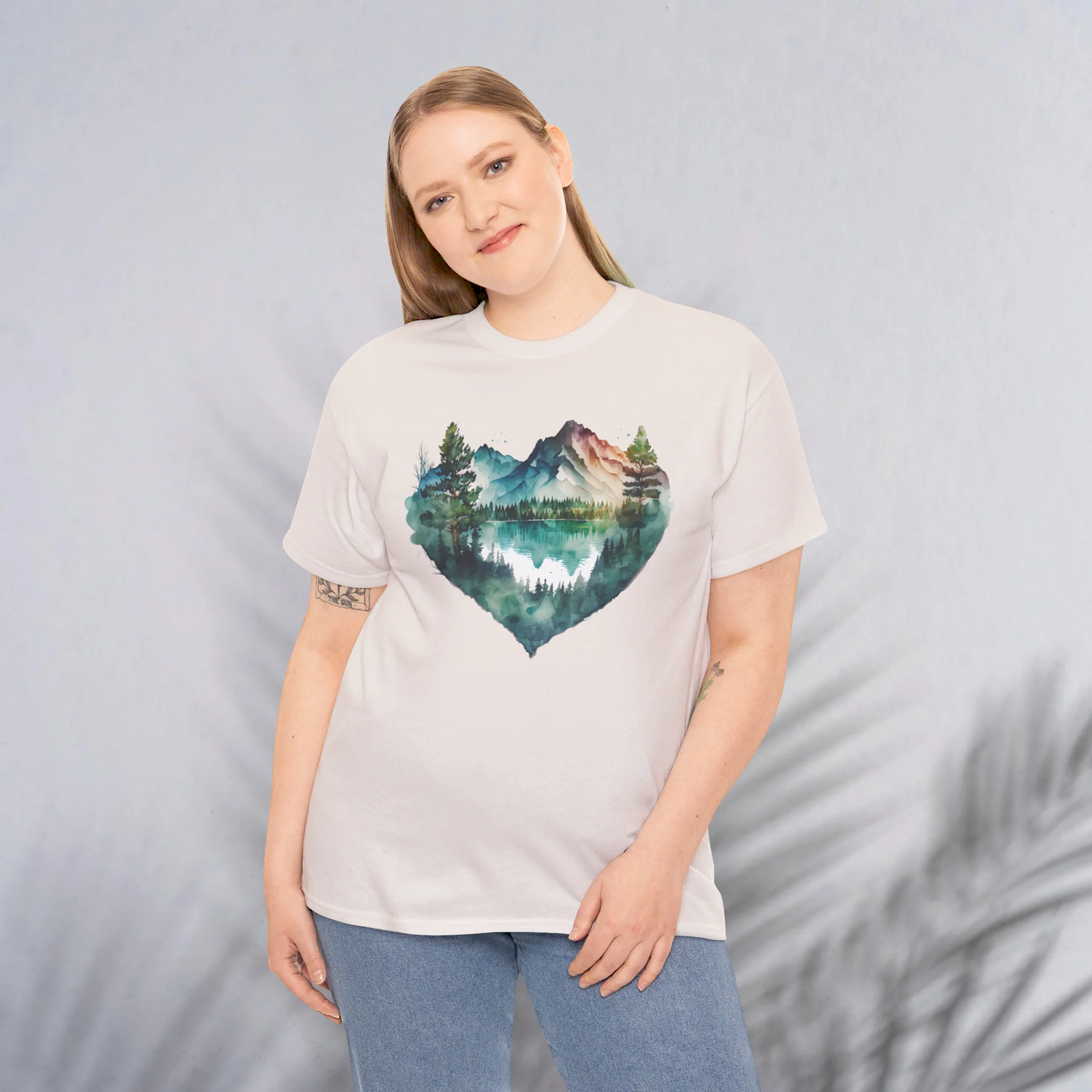 Falling in Love with the Forest Woman Heavy Cotton T-shirt