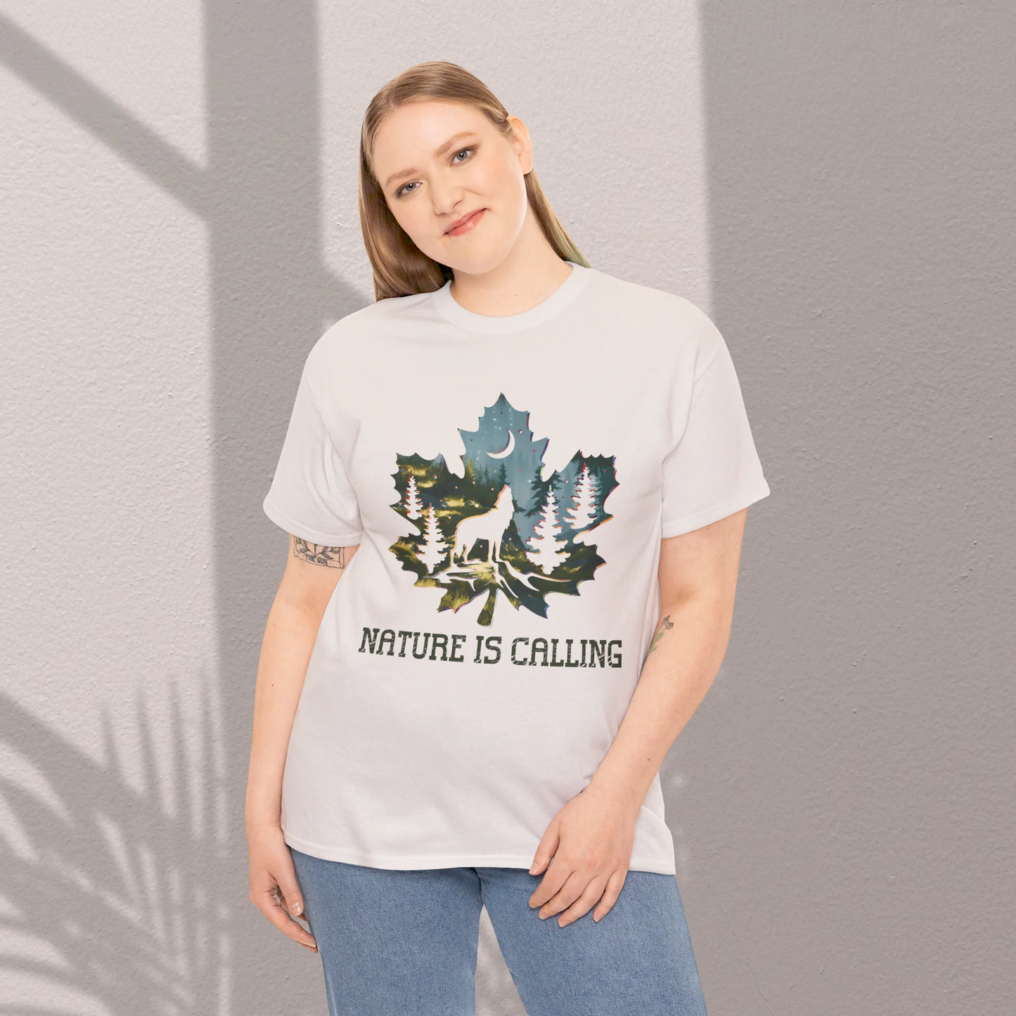 Nature is Calling Woman Heavy Cotton T-shirt