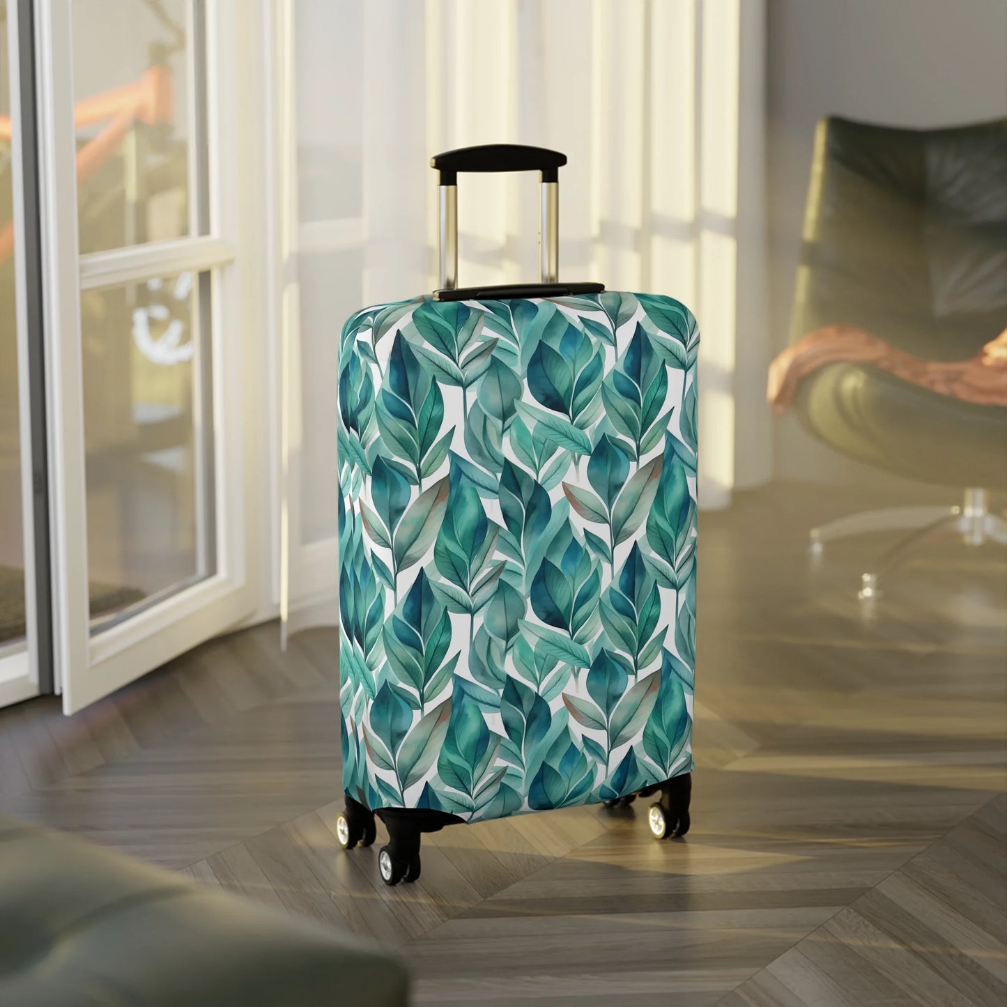 Leafy Chic Luggage Cover