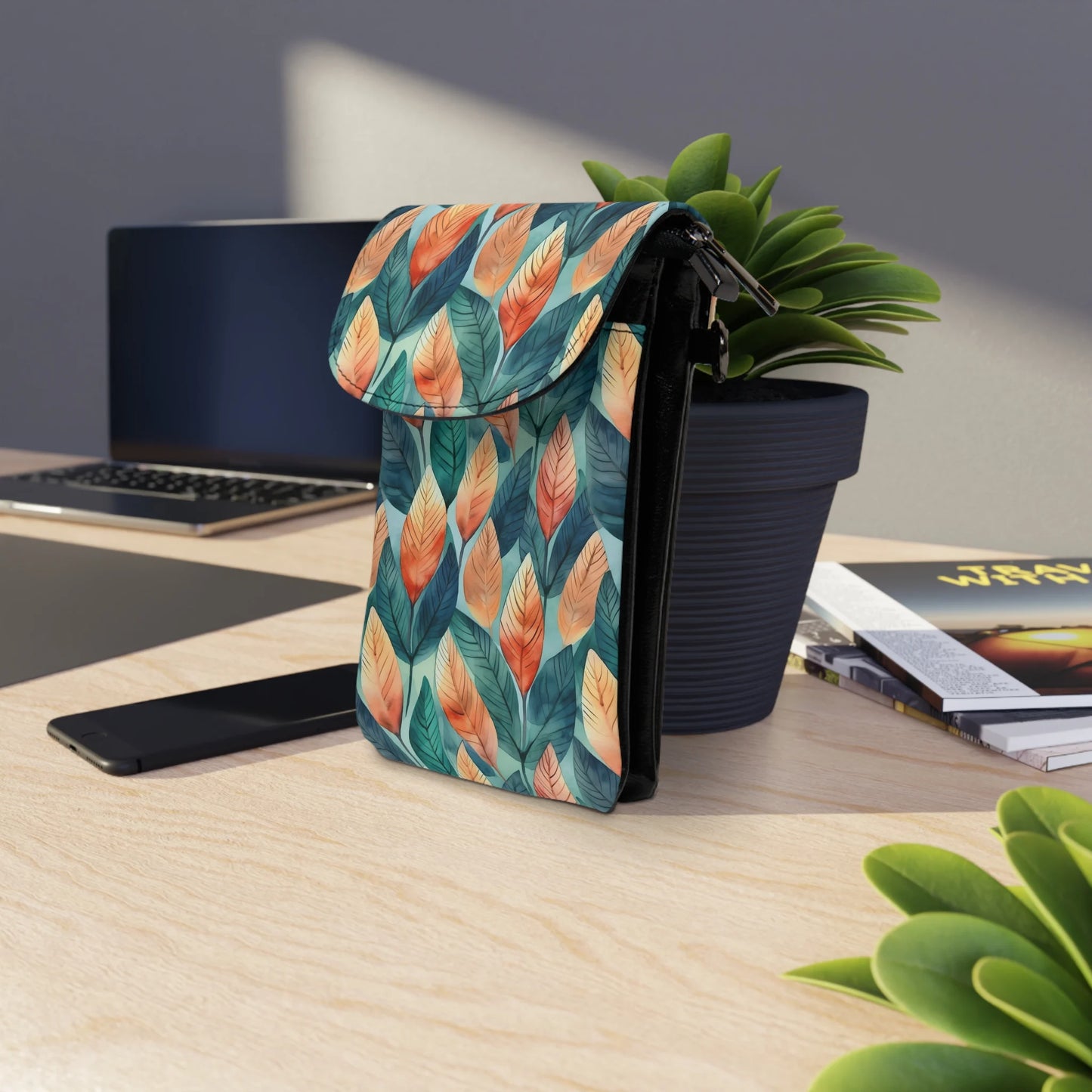 Leafy Minimalism Small Phone Wallet