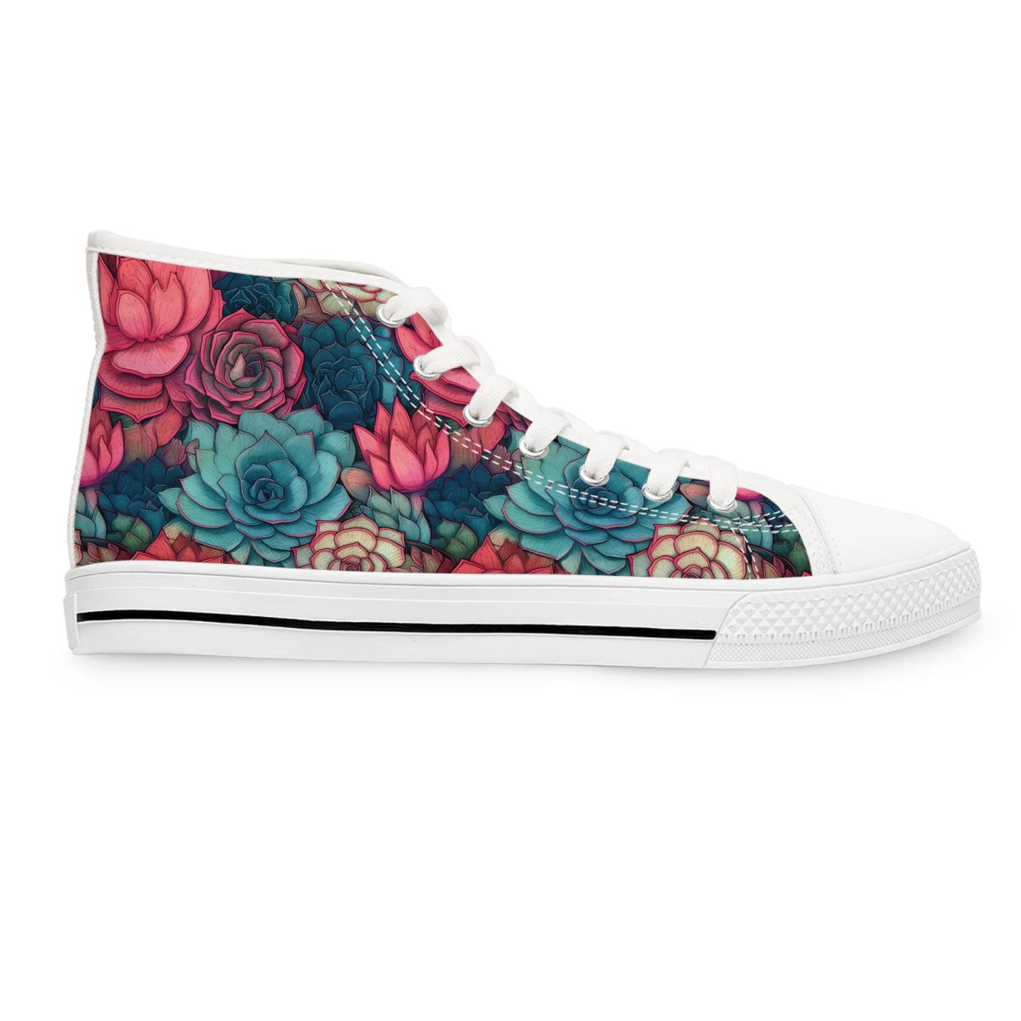 Bright Eternal Flowers Fantasy High Top Sneakers