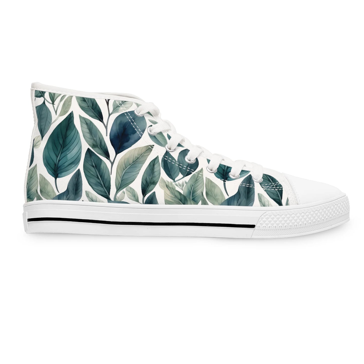 Sleek Foliage High Top Sneakers