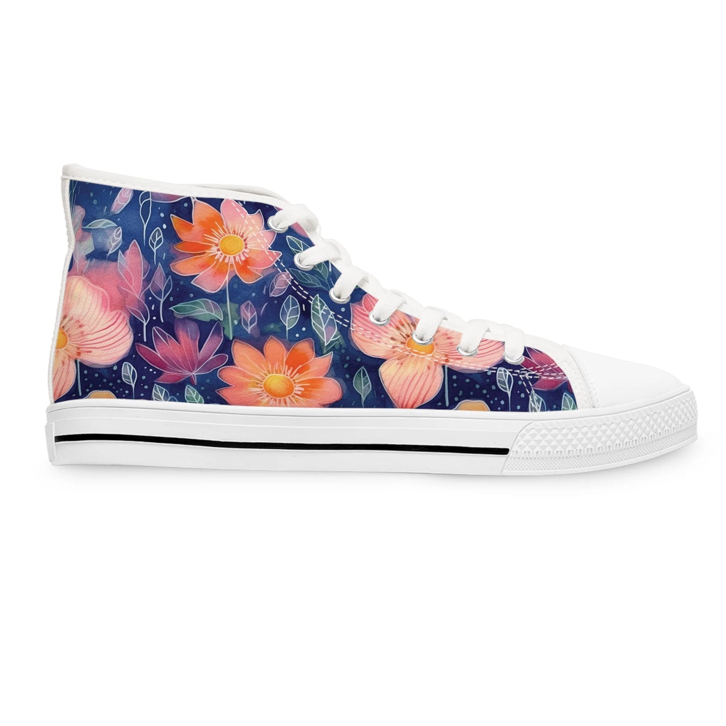 Vintage Floral Bliss High Top Sneakers