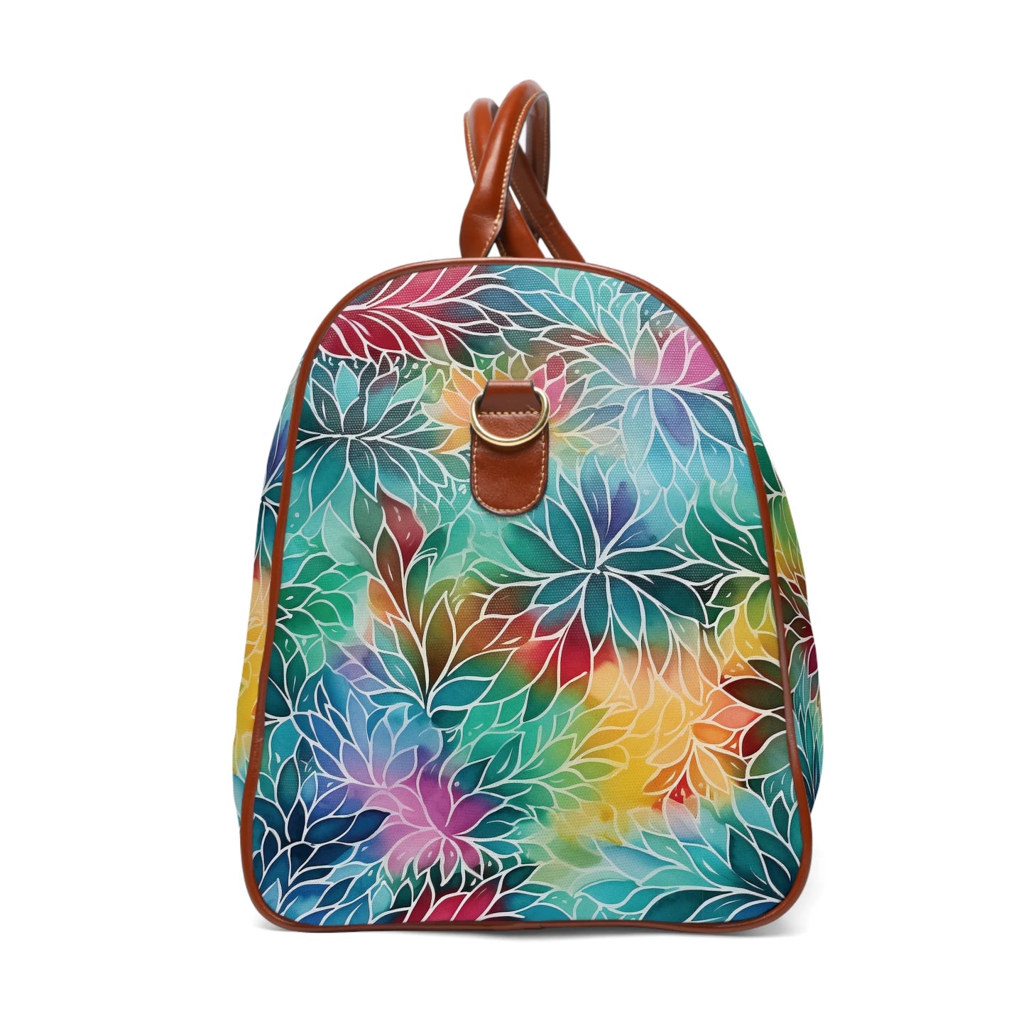 Rainbow Flowers Boho Travel Bag