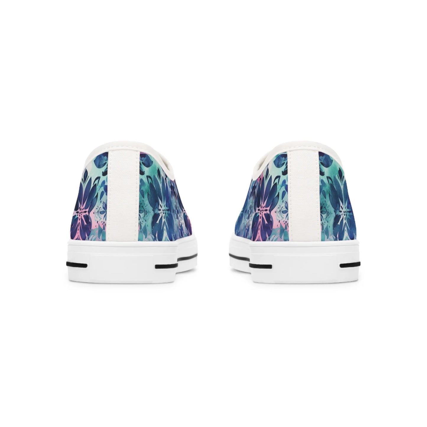 Blue Floral Boho Dream Low Top Sneakers