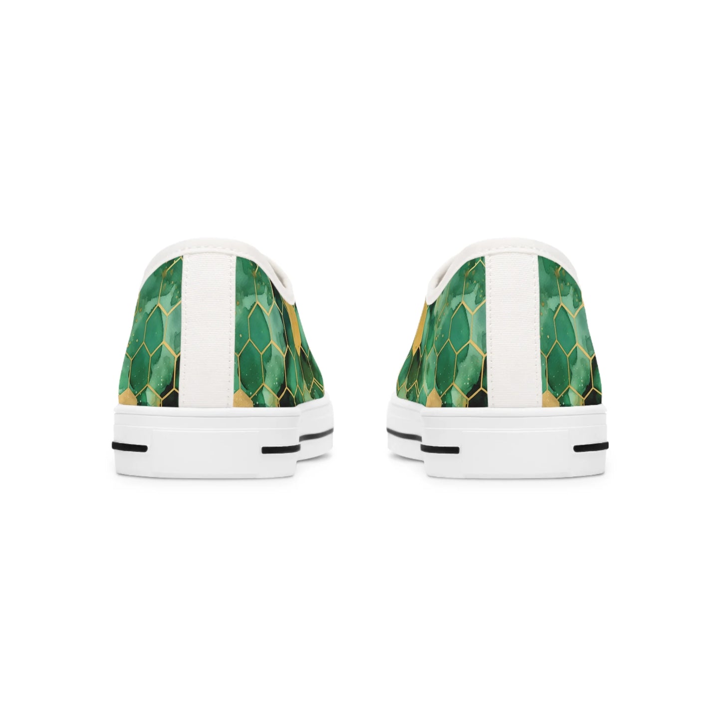 Abstract Verdant Elegance Low Top Sneakers