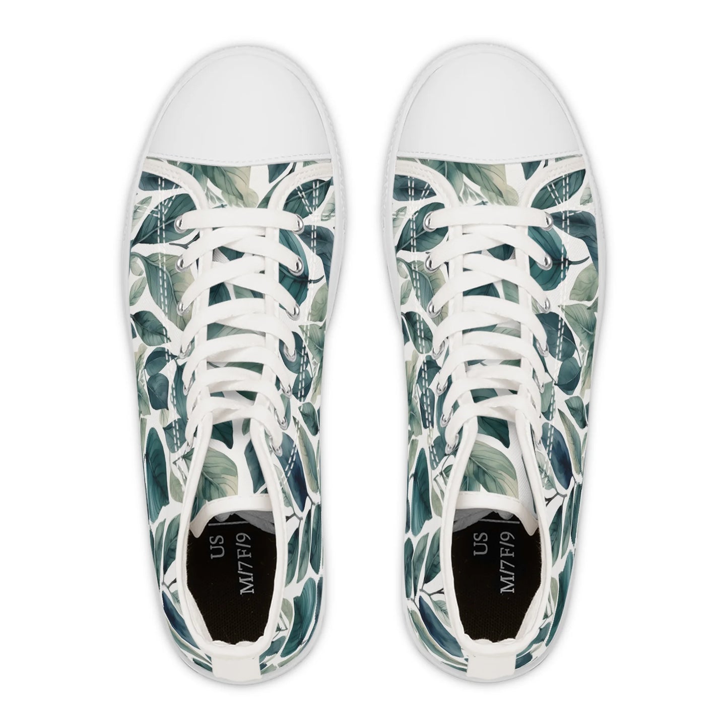 Sleek Foliage High Top Sneakers