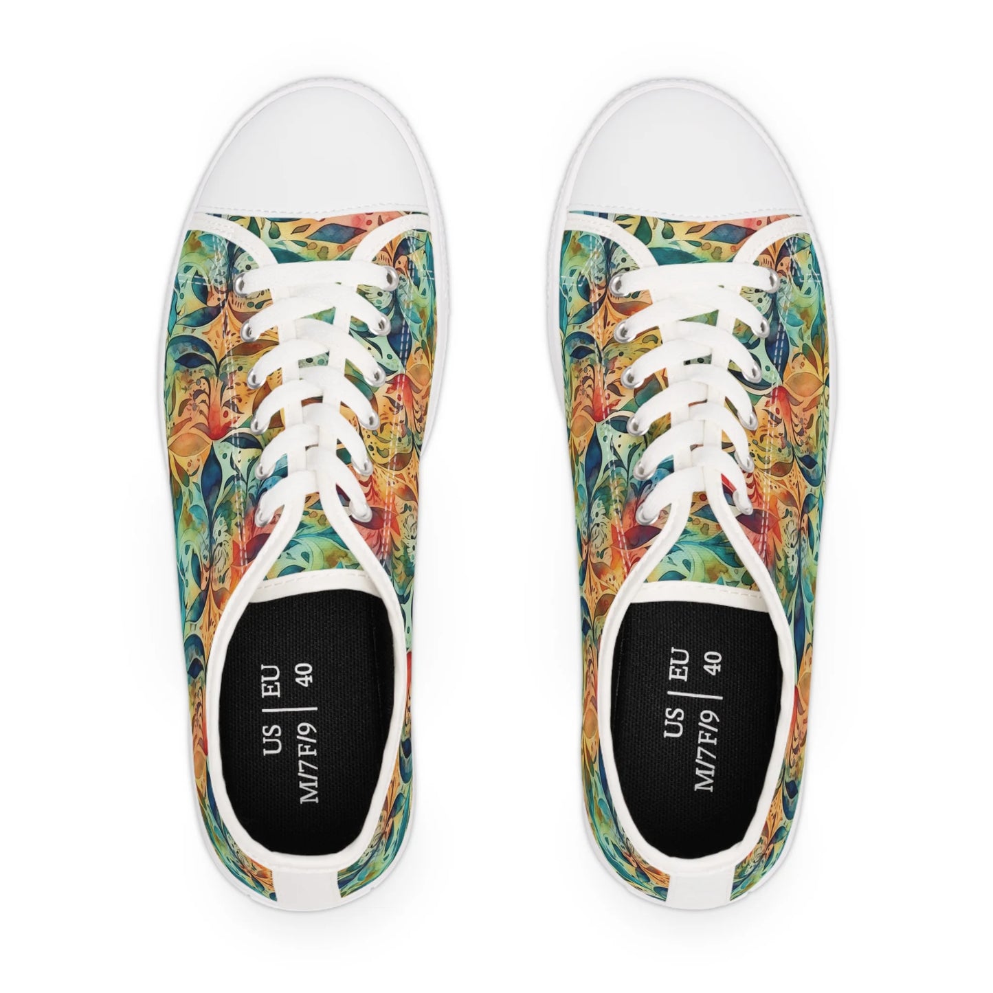 Mysterious Summer Boho Ornament Low Top Sneakers