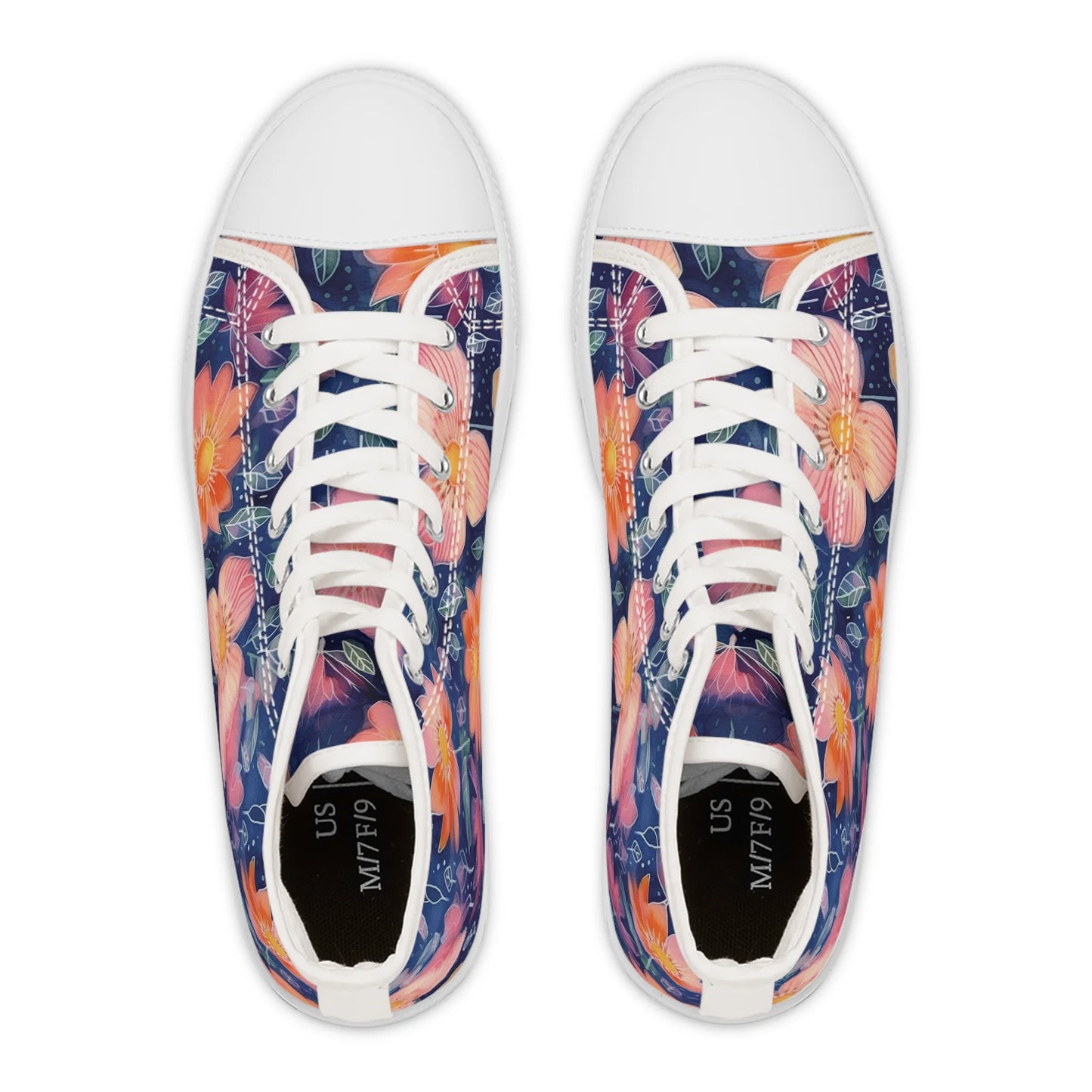 Vintage Floral Bliss High Top Sneakers