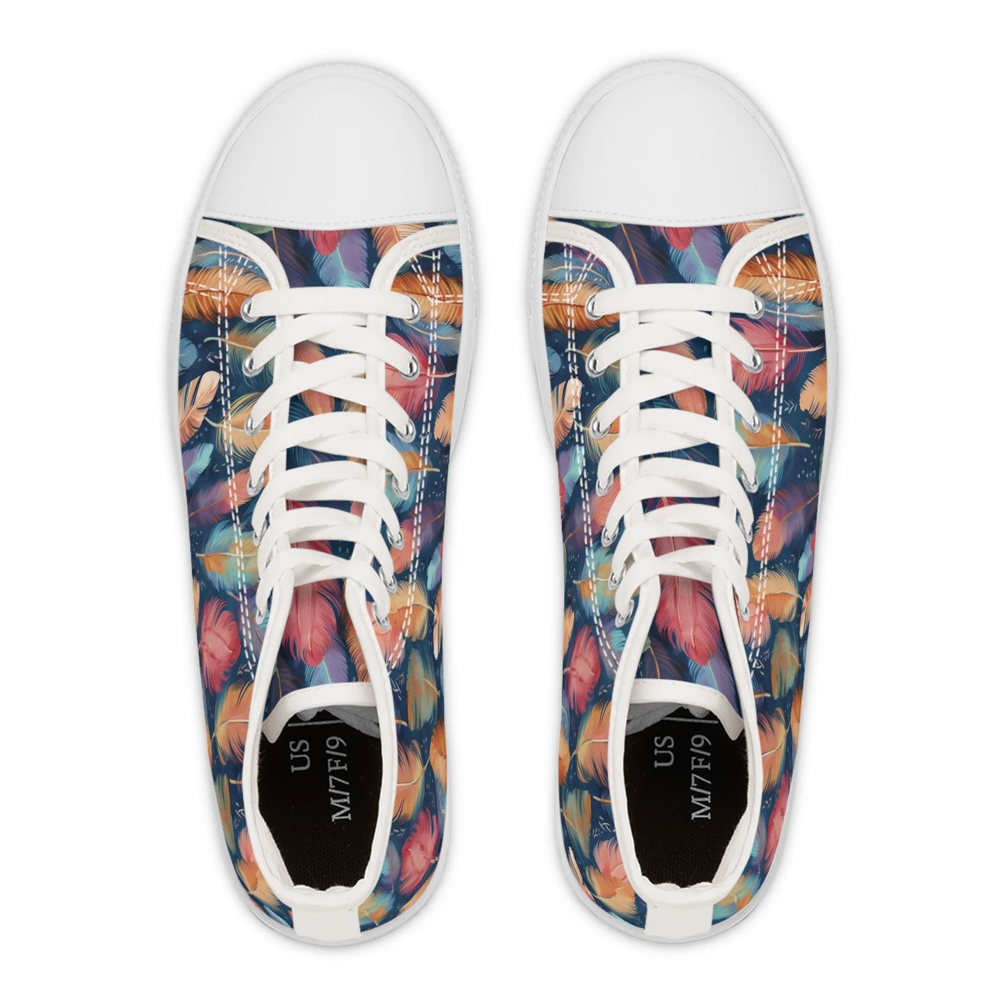 Dance of Wild Birds' Feathers High Top Sneakers