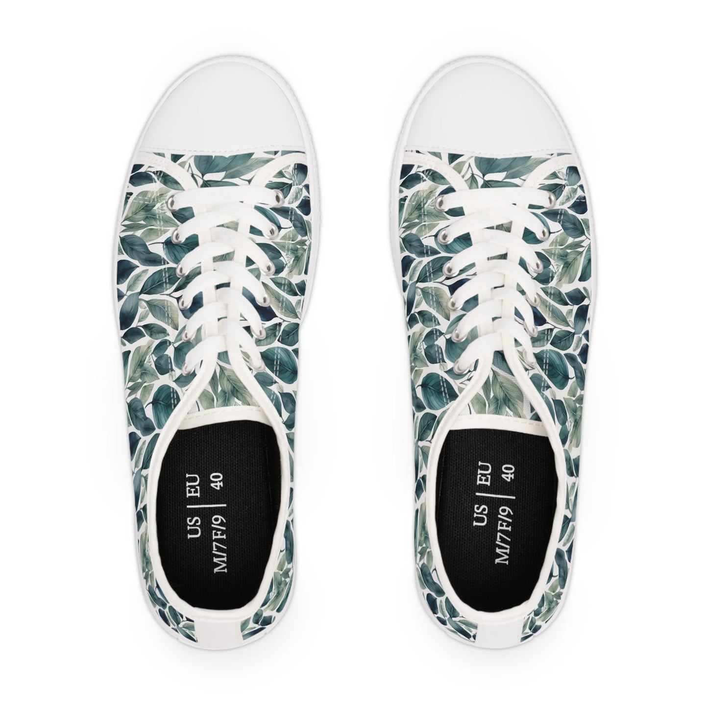 Sleek Foliage Low Top Sneakers