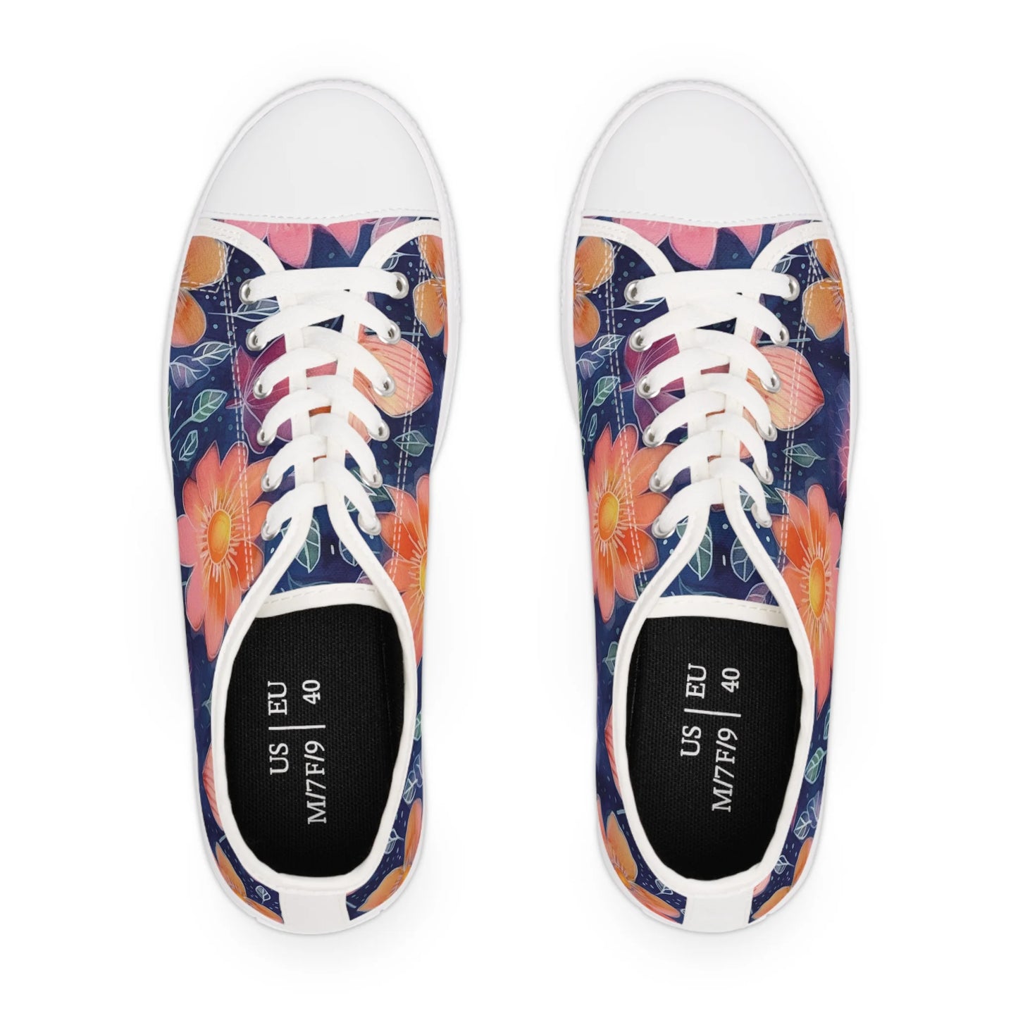 Vintage Floral Bliss Low Top Sneakers