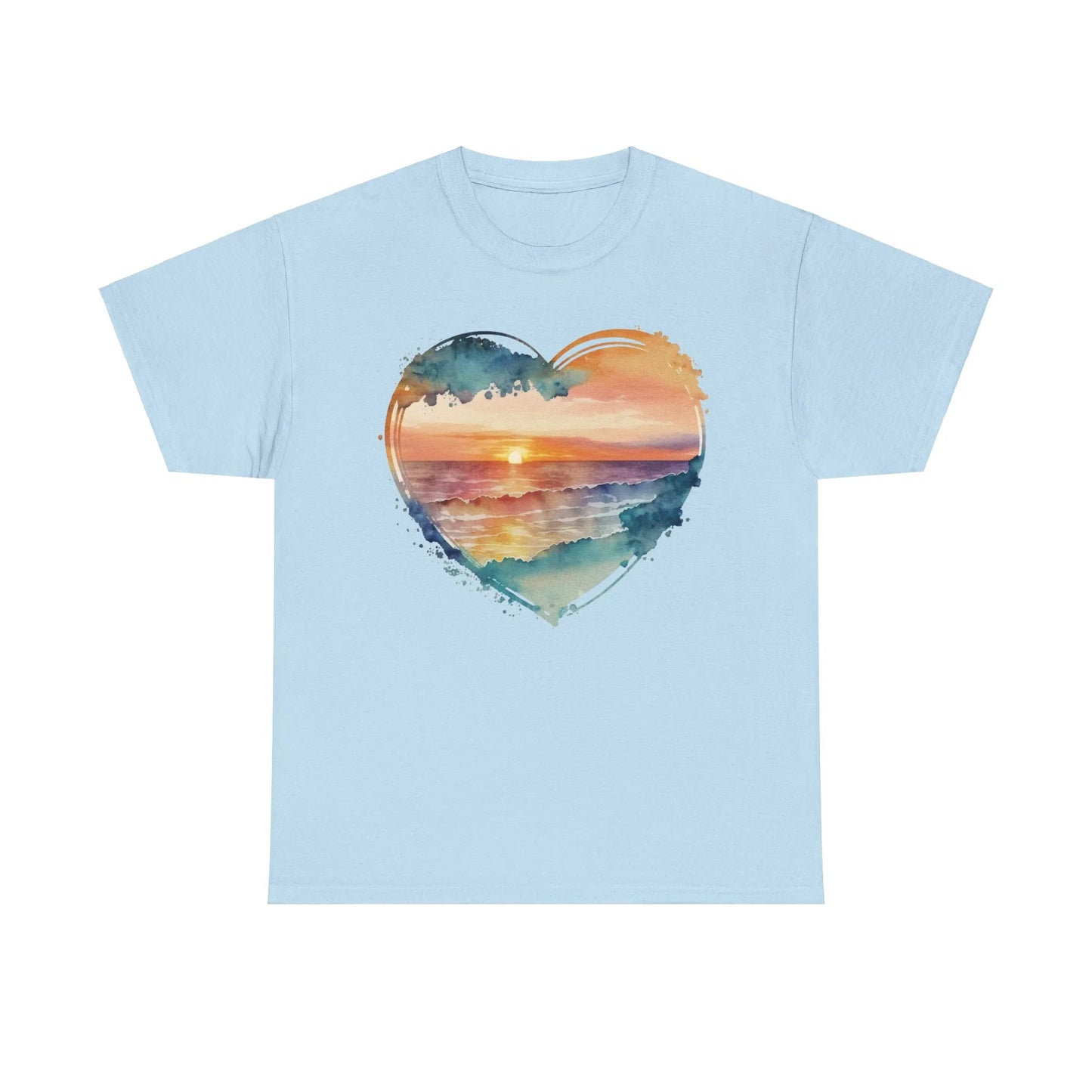 Sunset on the Beach Woman Heavy Cotton T-shirt