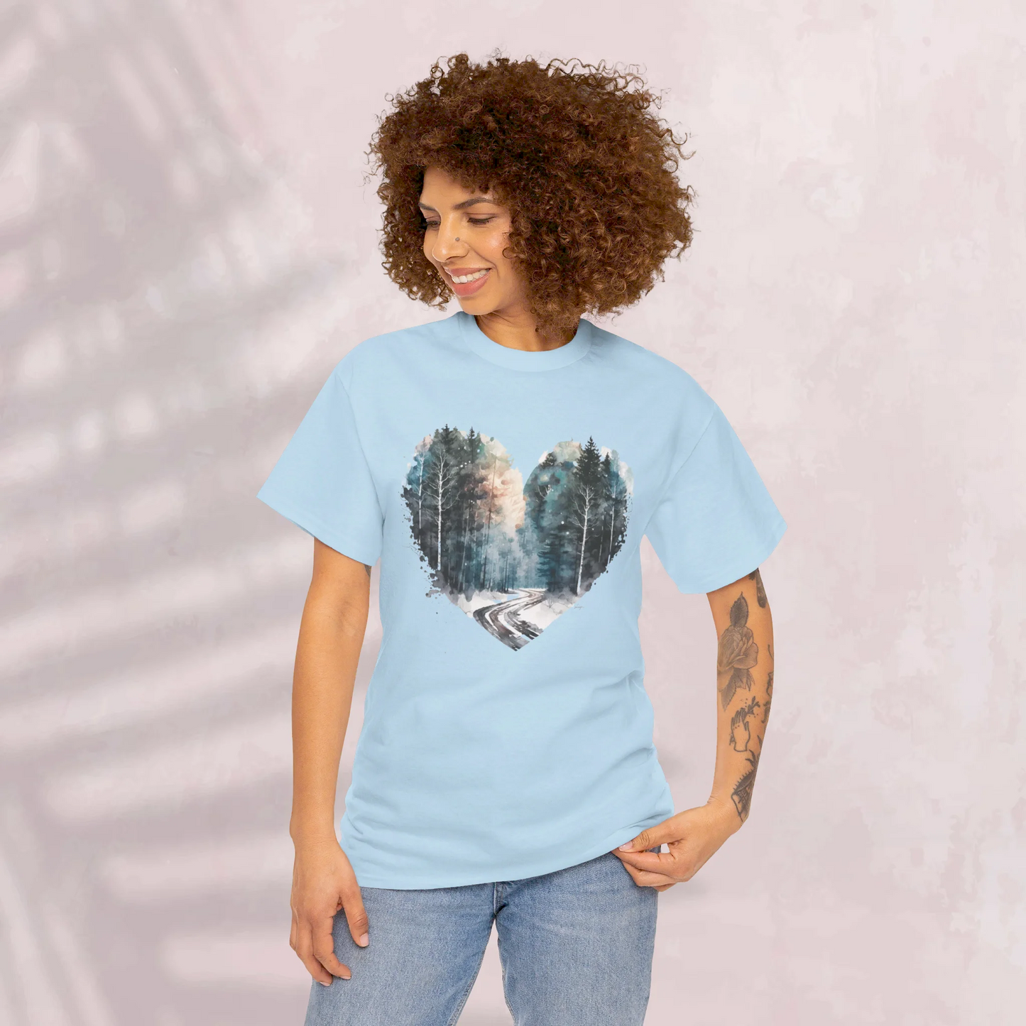 Mystic Woodland Woman Heavy Cotton T-shirt