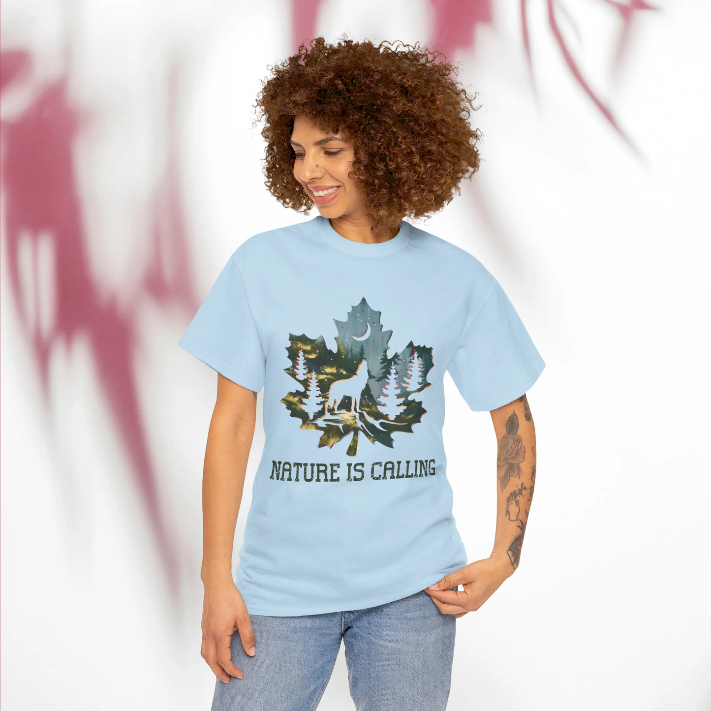 Nature is Calling Woman Heavy Cotton T-shirt