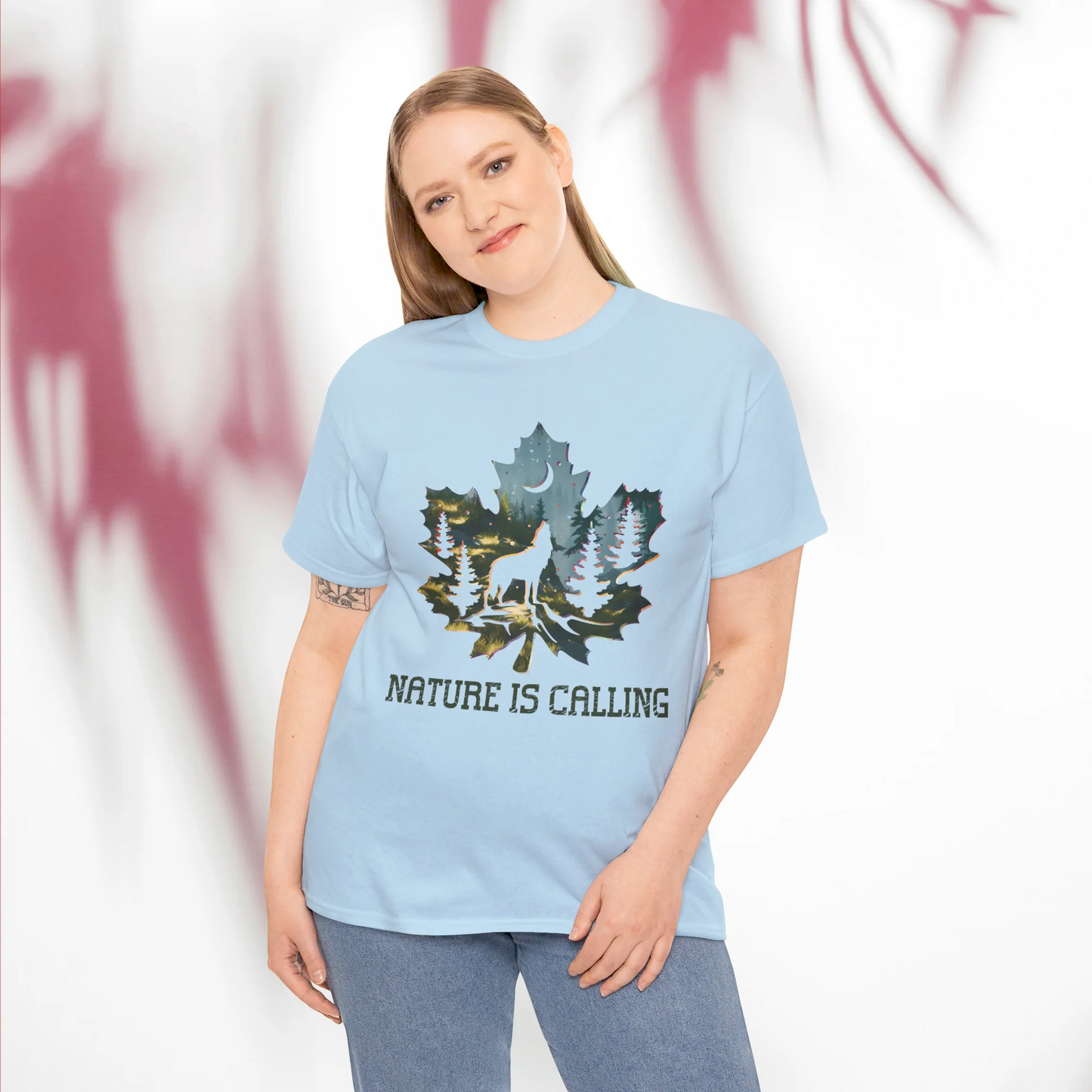 Nature is Calling Woman Heavy Cotton T-shirt