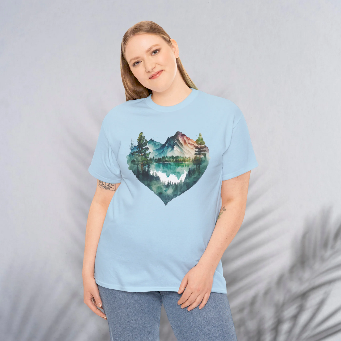 Falling in Love with the Forest Woman Heavy Cotton T-shirt