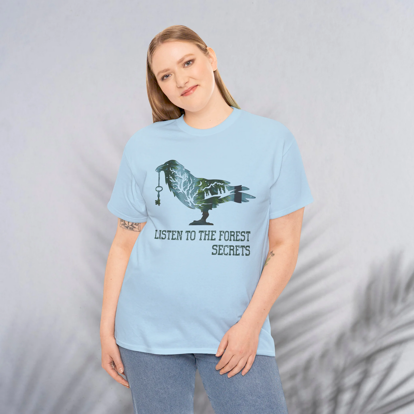 Listen to the Forest's Secrets Woman Heavy Cotton T-shirt