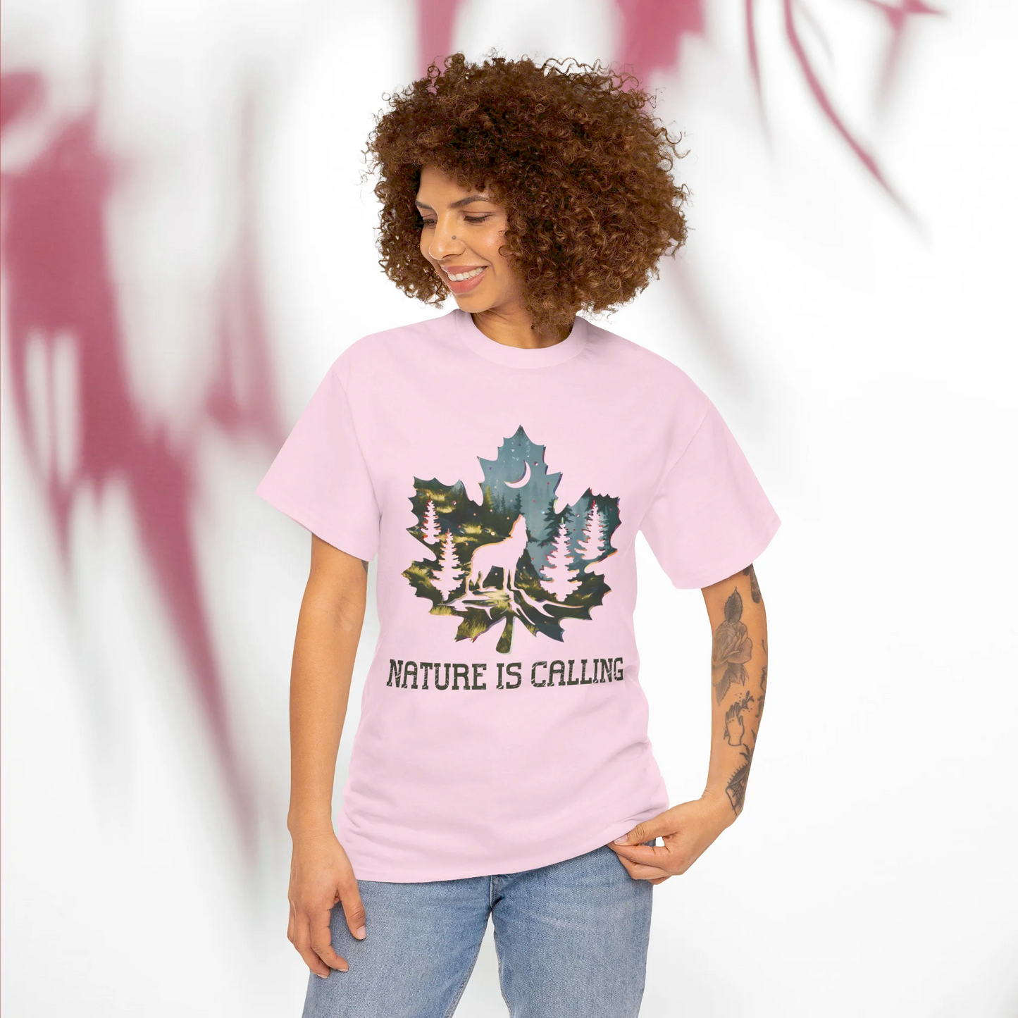 Nature is Calling Woman Heavy Cotton T-shirt