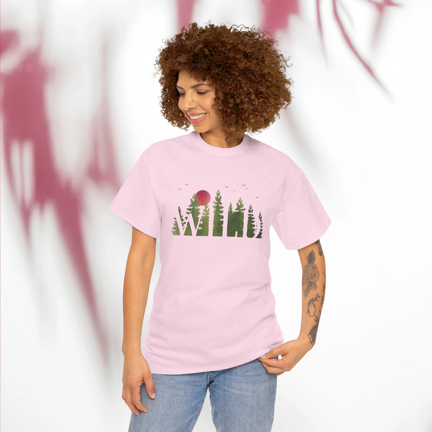 Wild Soul in Green Shades Woman Heavy Cotton T-shirt