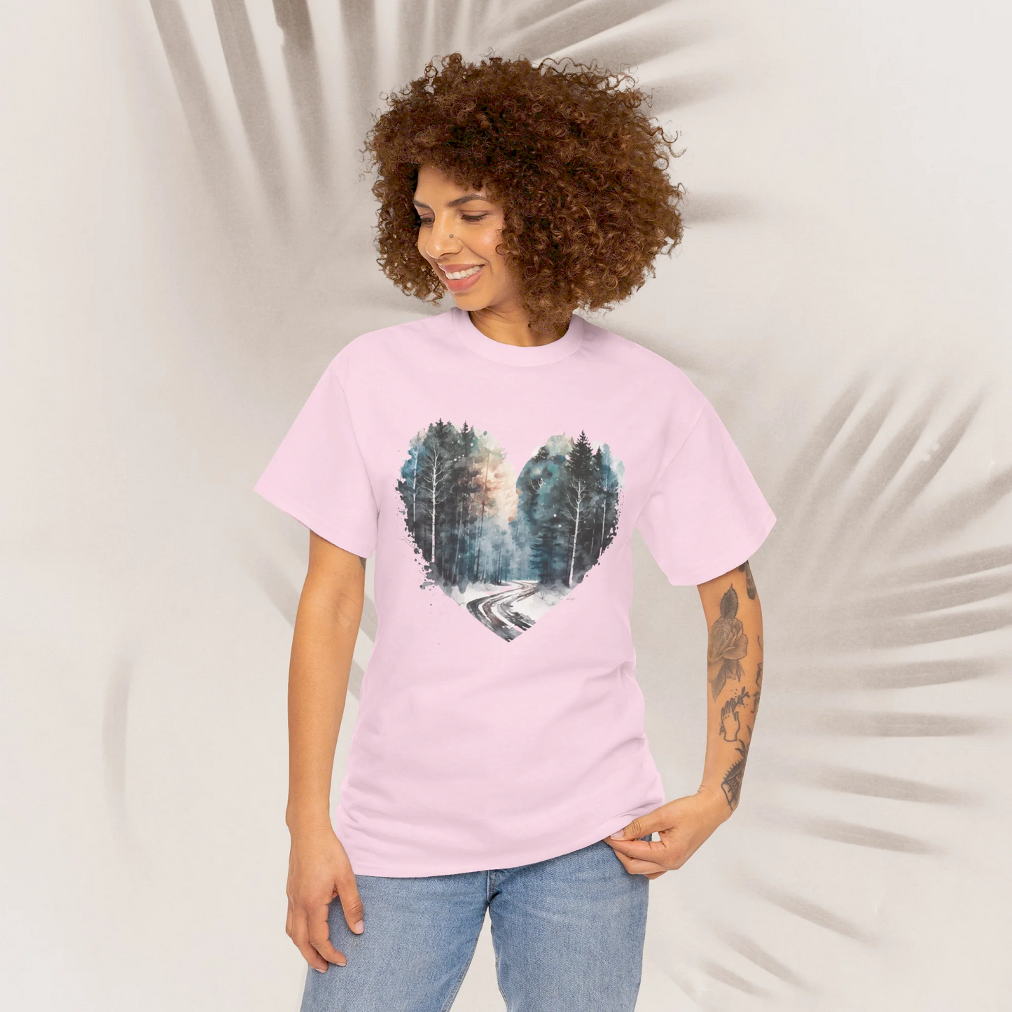 Mystic Woodland Woman Heavy Cotton T-shirt