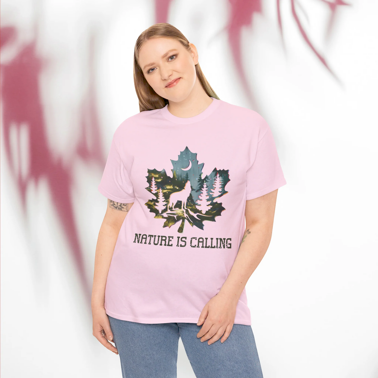 Nature is Calling Woman Heavy Cotton T-shirt